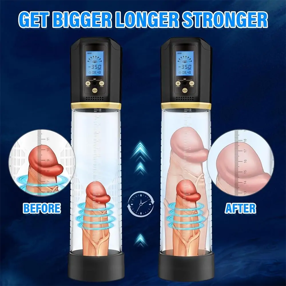 Vacuum Erection Device with 8 Pressure Levels for Daily ED Therapy & Erection Rehabilitation