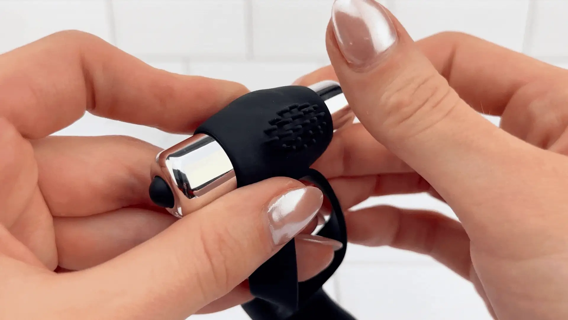 Beaded Double Penetration Clit Stimulating Vibrating Cock Ring