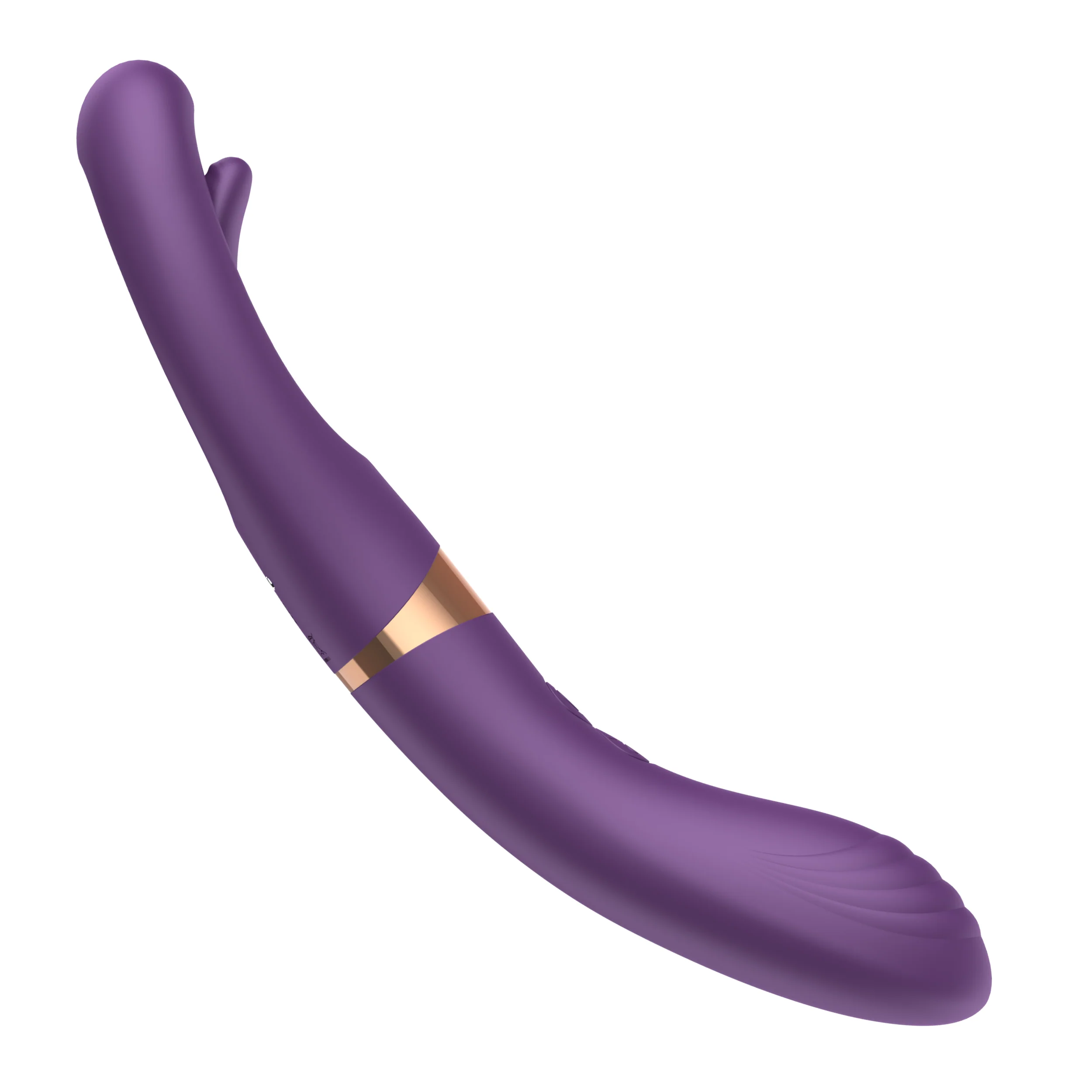 Tongue Tapper Fingering Dual-Ended G-Spot Vibrator - Two Sides for Doubled Pleasure!