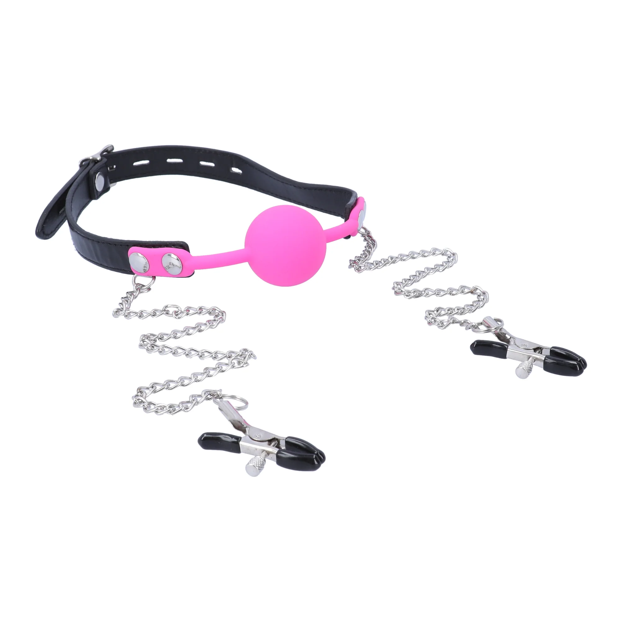 Silicone Ball Gag & Nipple Clamps