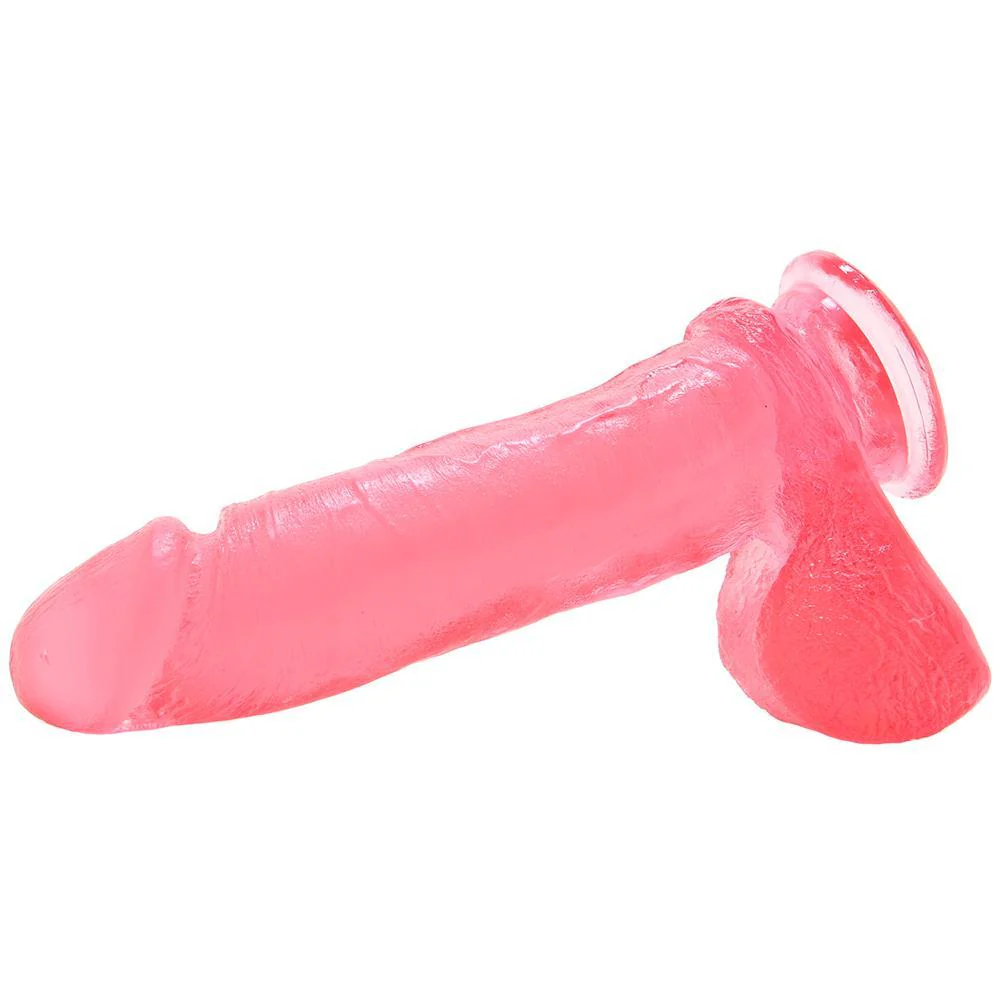 Crystal Jellies Realistic Ballsy Cock - Suction Cup Dildo!