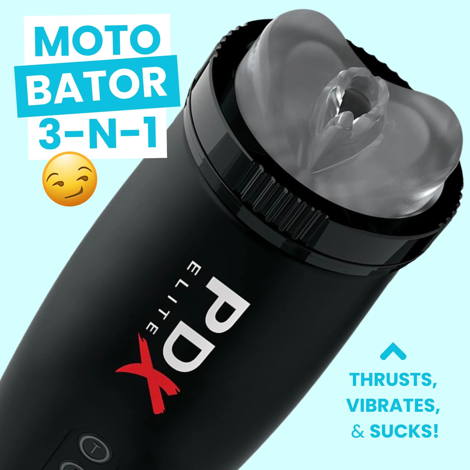 Moto Bator 3-in-1 Masturbator - Thrusting, Vibrating, & Sucking Action!