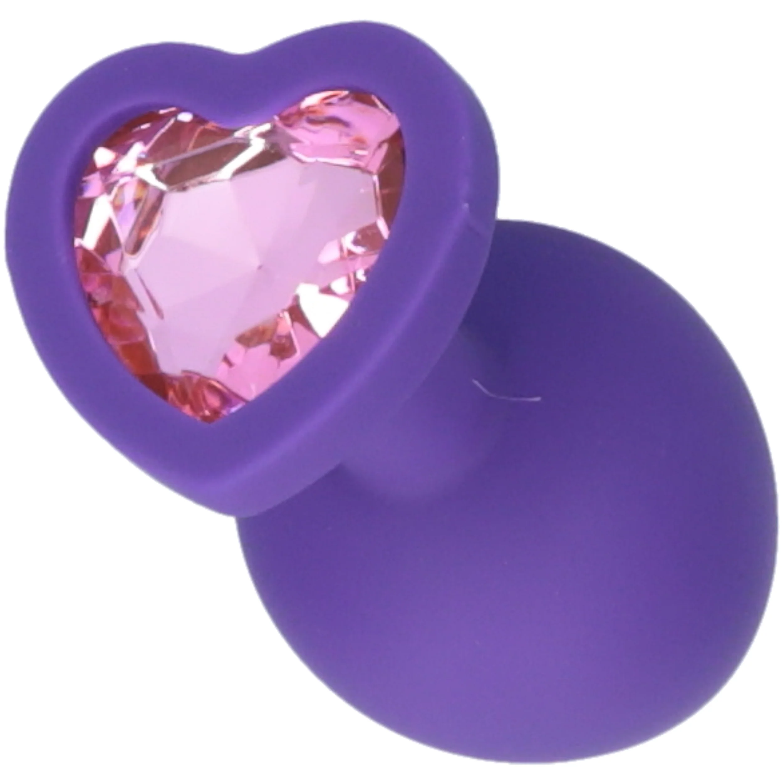 Silicone Heart Jeweled Anal Plug - 3 Sizes Available!