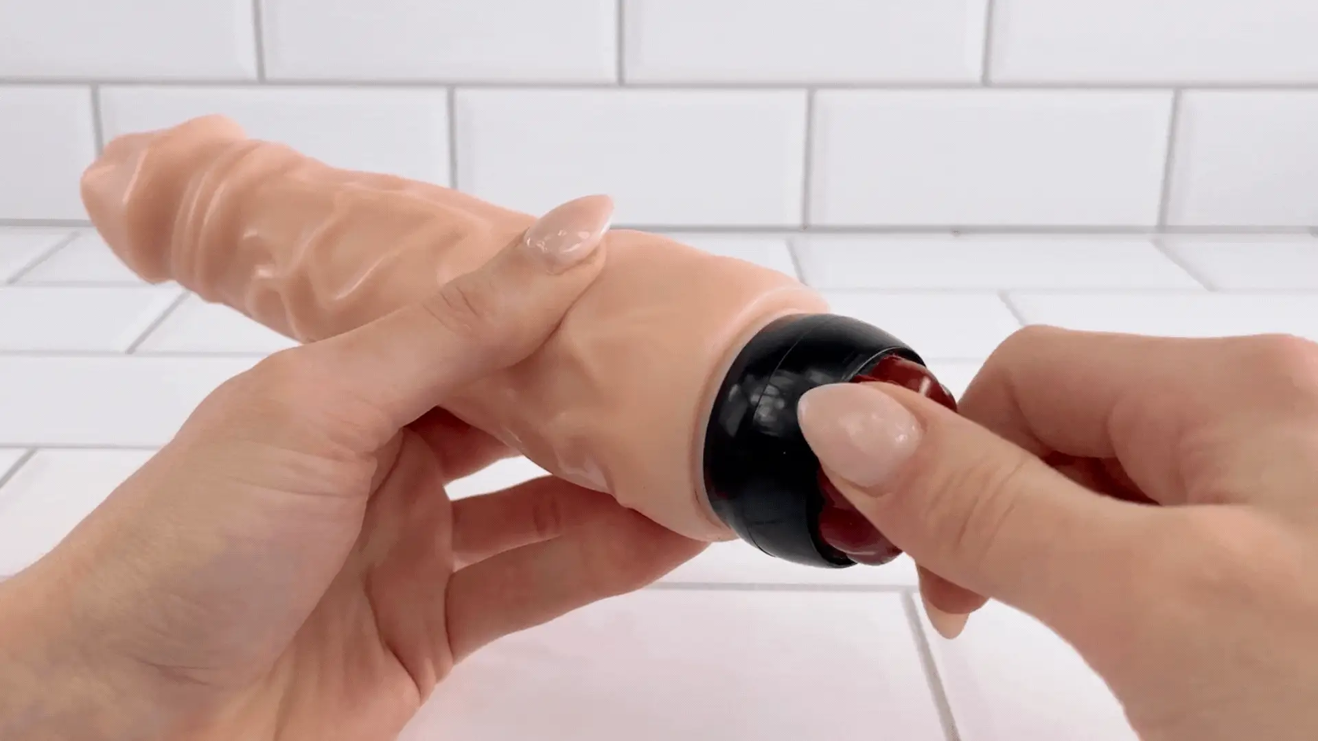 9 Inch Ultra Veined Vibrating Dildo