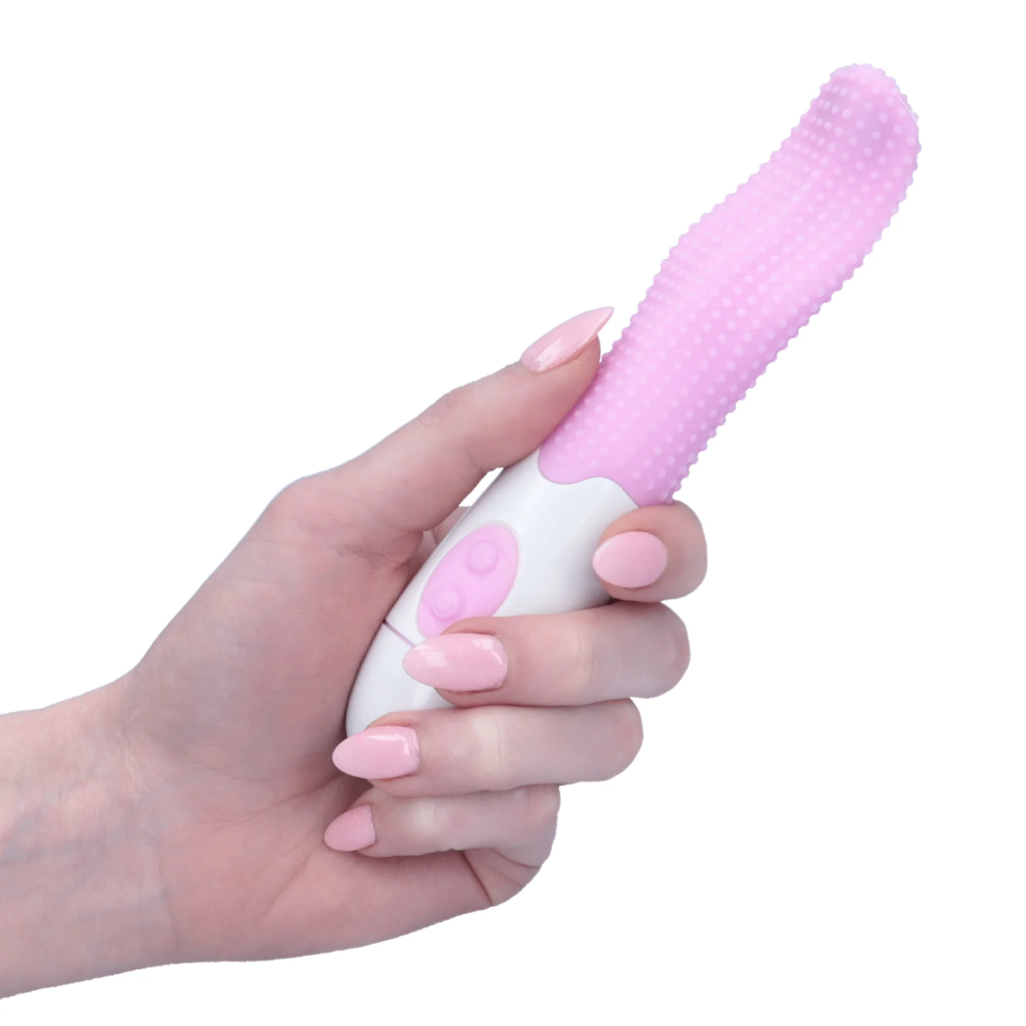 Flexible Tongue Vibrator with Nubs