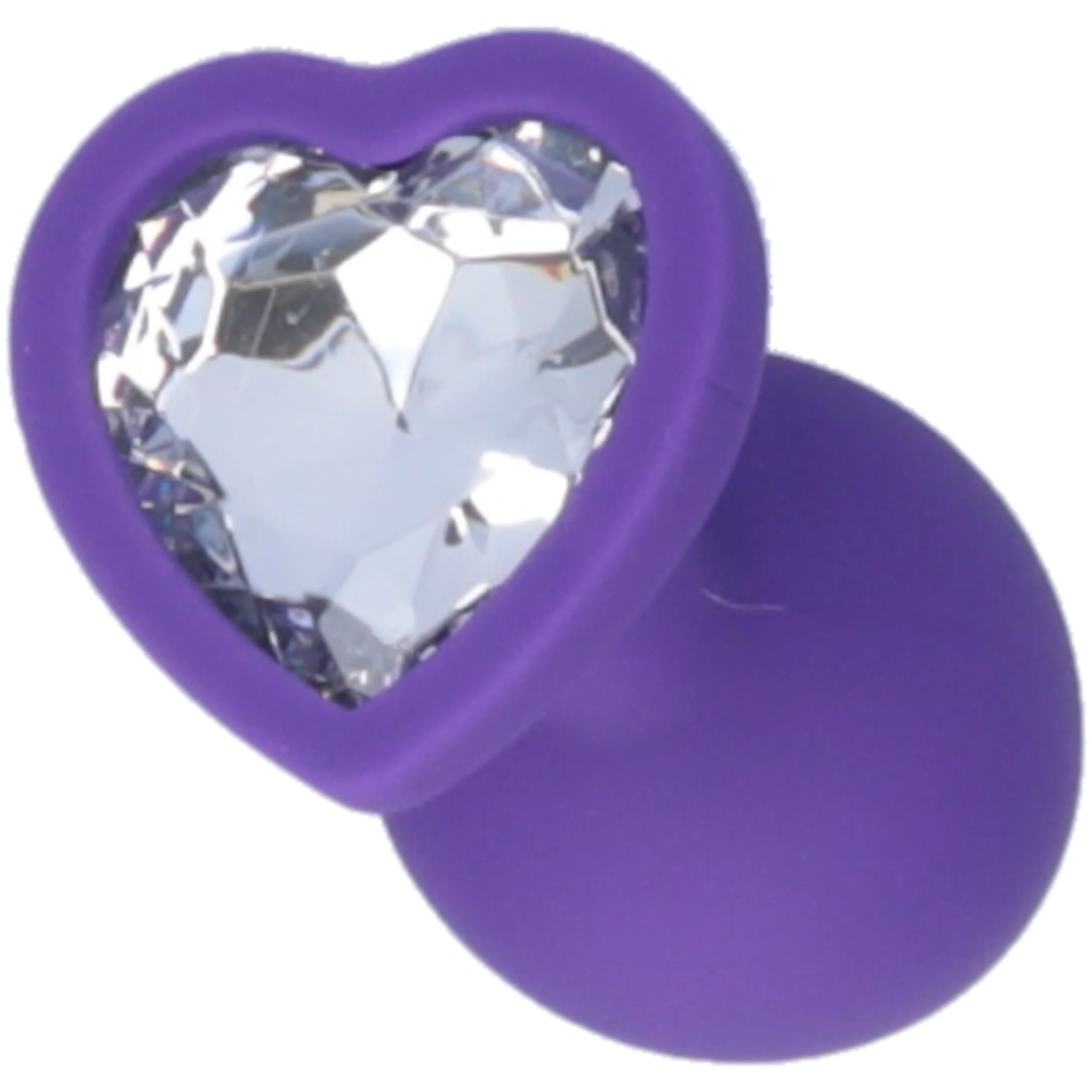 Silicone Heart Jeweled Anal Plug - 3 Sizes Available!