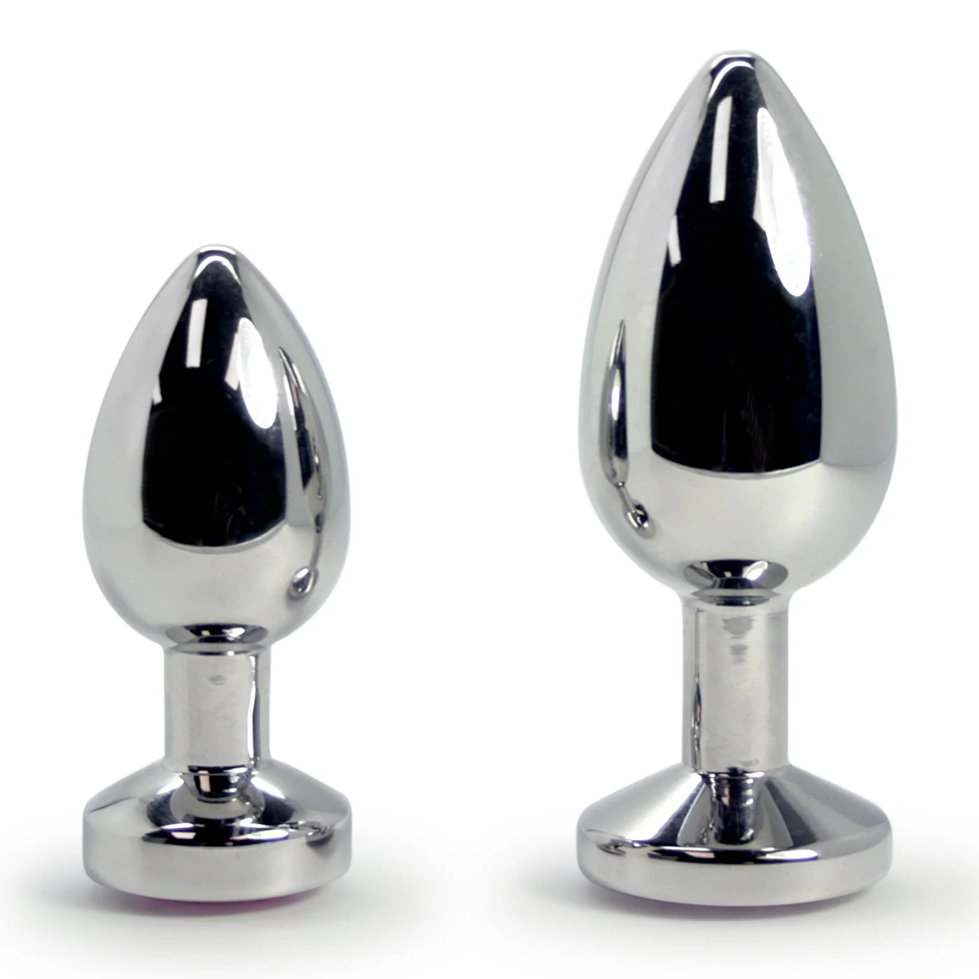 Pink Jewel Metal Weighted Anal Plug