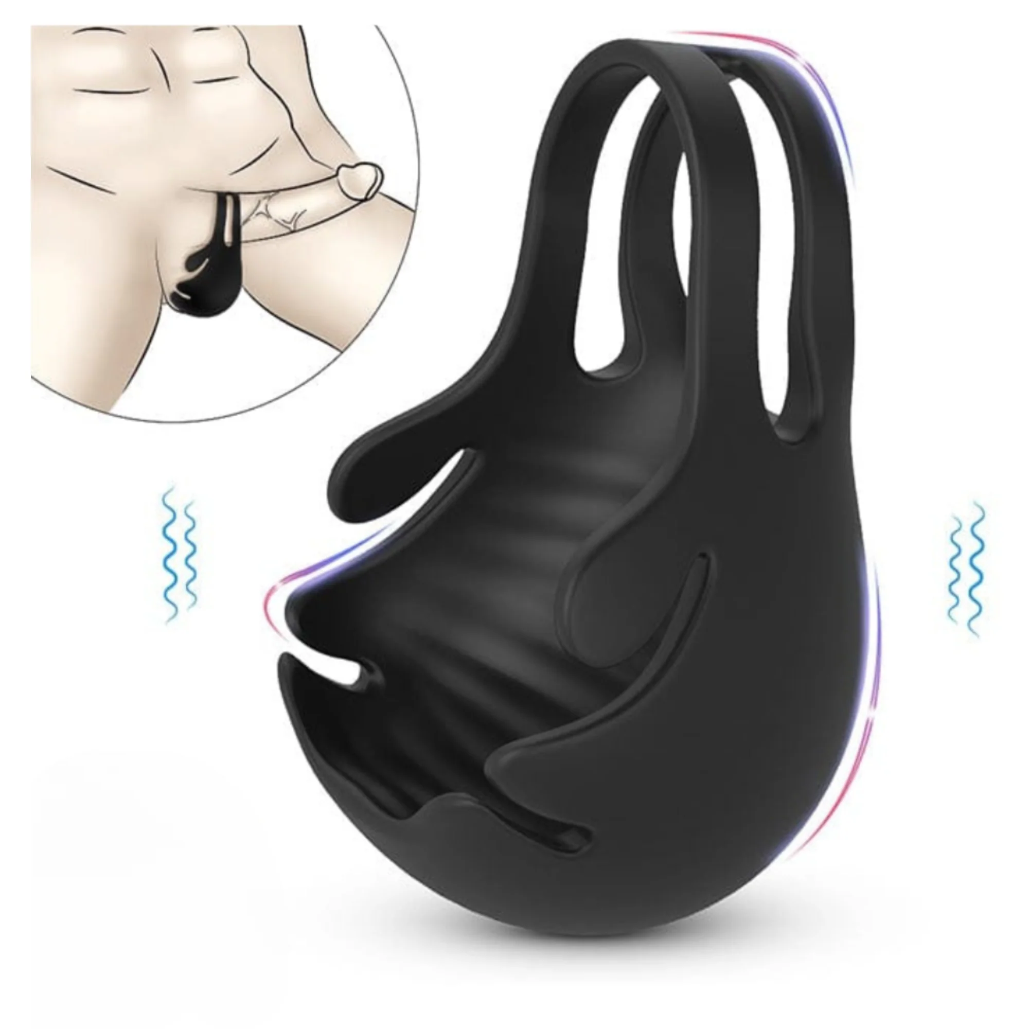 Sila Cock Ring & Vibrating Ball Sack Massager - From Quick Finishes To Lasting Longer!