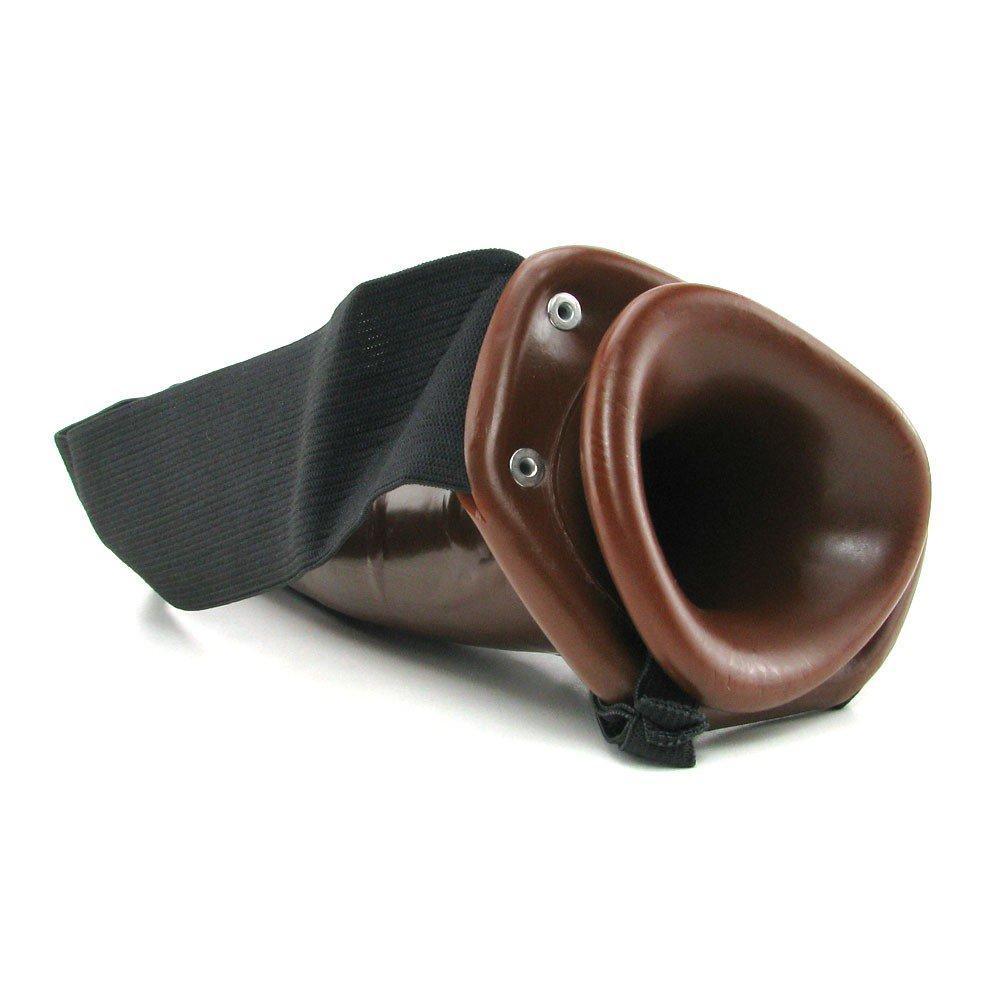 Fetish Fantasy 10 Inch Chocolate Dream Vibrating Hollow Strap-On
