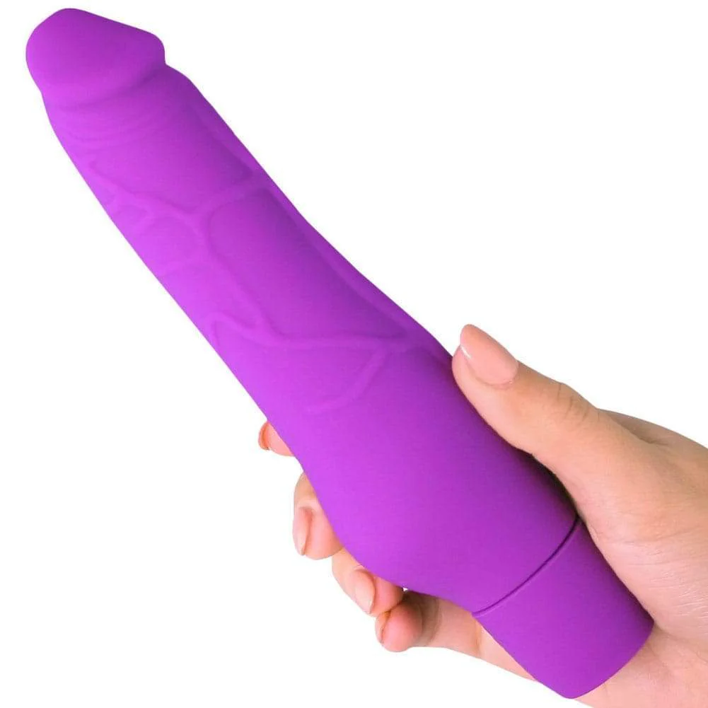 Silicone Vibrating Dildo with Realistic Penis Shape - Comes with Suction Cup Attachment!