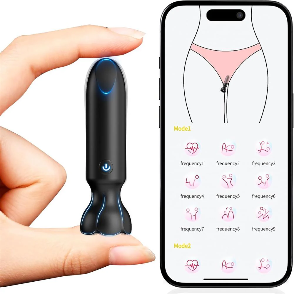 App Controlled Rechargeable Silicone Mini Bullet Vibrator (<45 dB) #Hold The Moan #Orgasmic Contractions #Real Orgasm