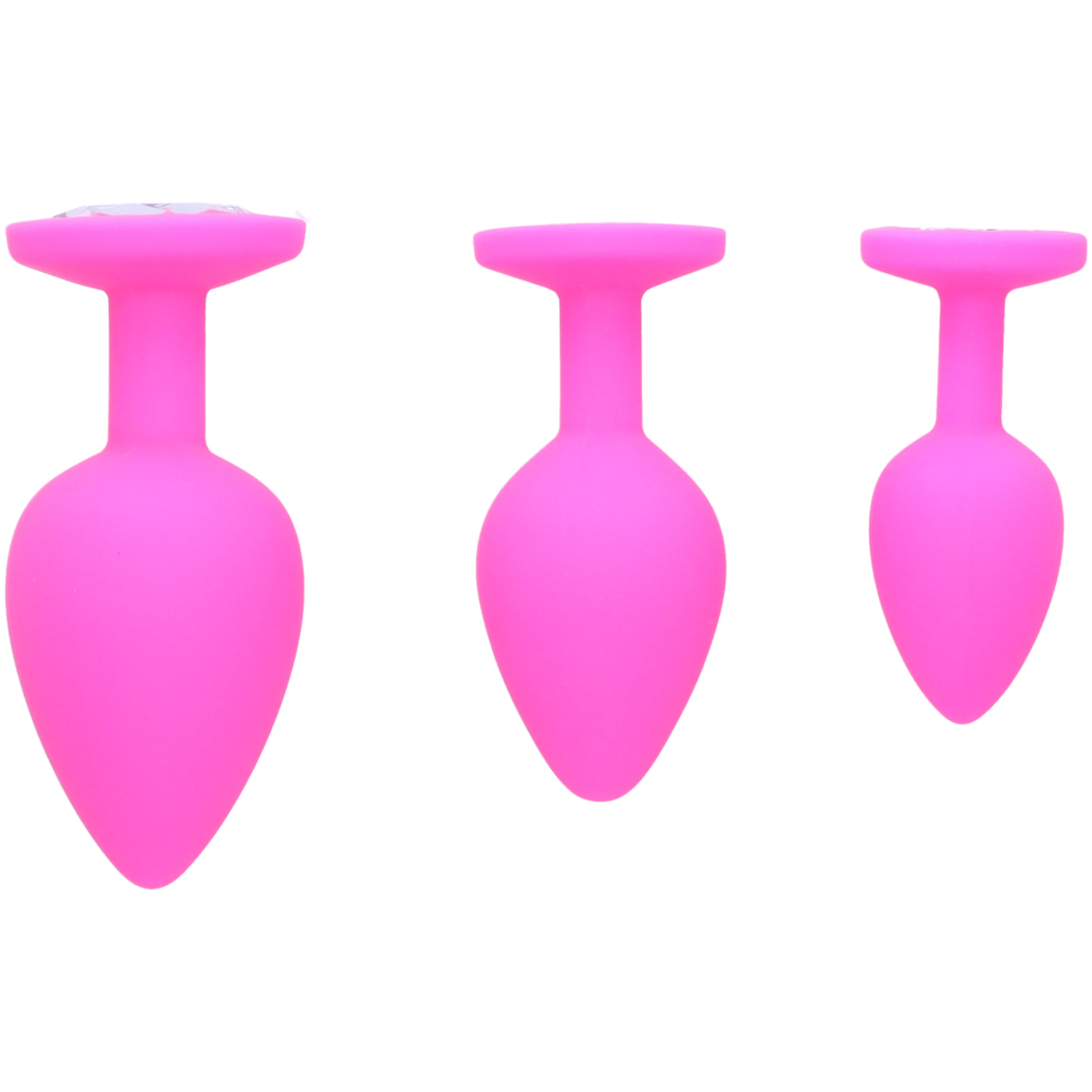Silicone Jeweled Anal Plug - Available In 3 Sizes!