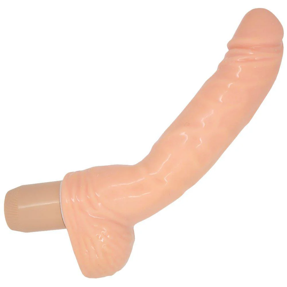Curved Stud Bendable Vibrating Dildo