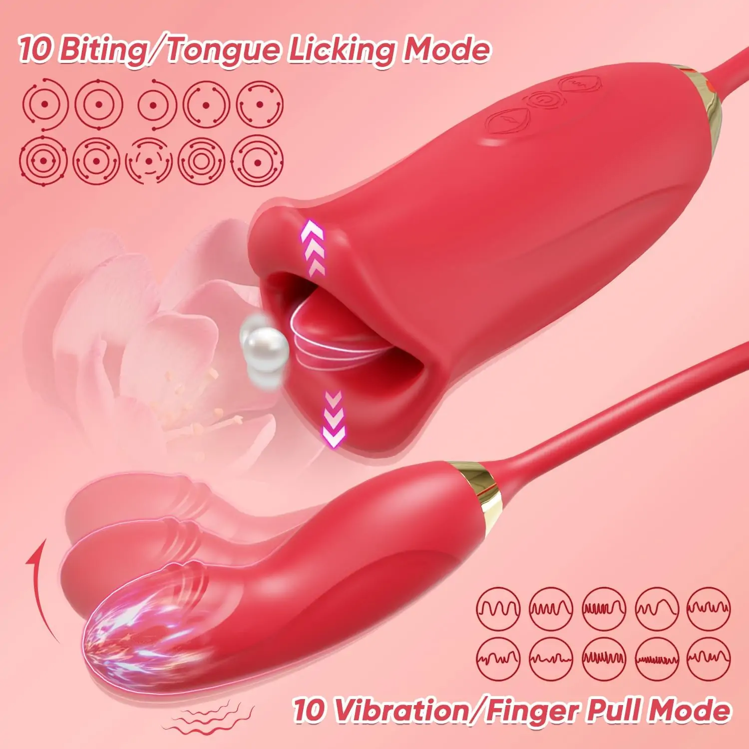 Amara Pro - Soft & Sensual Clitoral Kissing Stimulator with Finger Snapping Egg Vibrator #Fingering #Pussy Licking