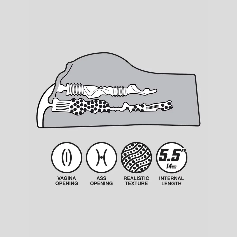 Mia - 4LB Weighted TPE Torso Quiver Masturbator with 5.5