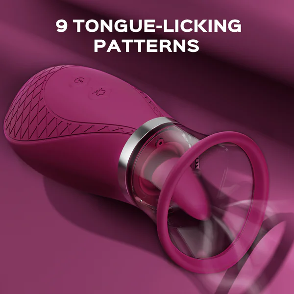 SCIONESS - 3 Sucking 9 Licking Modes Foreplay Tongue Vibrator Nipples Clit Sucker (≤40 dB)
