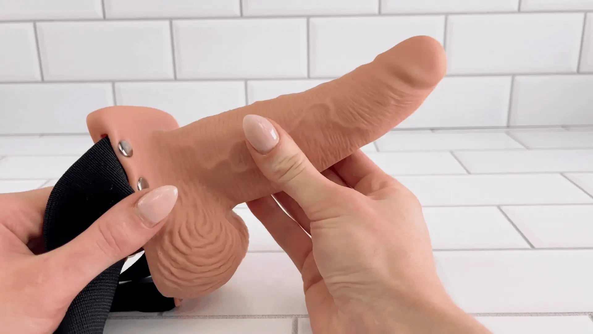 Fetish Fantasy 6 Inch Hollow Vibrating Strap-On with Remote