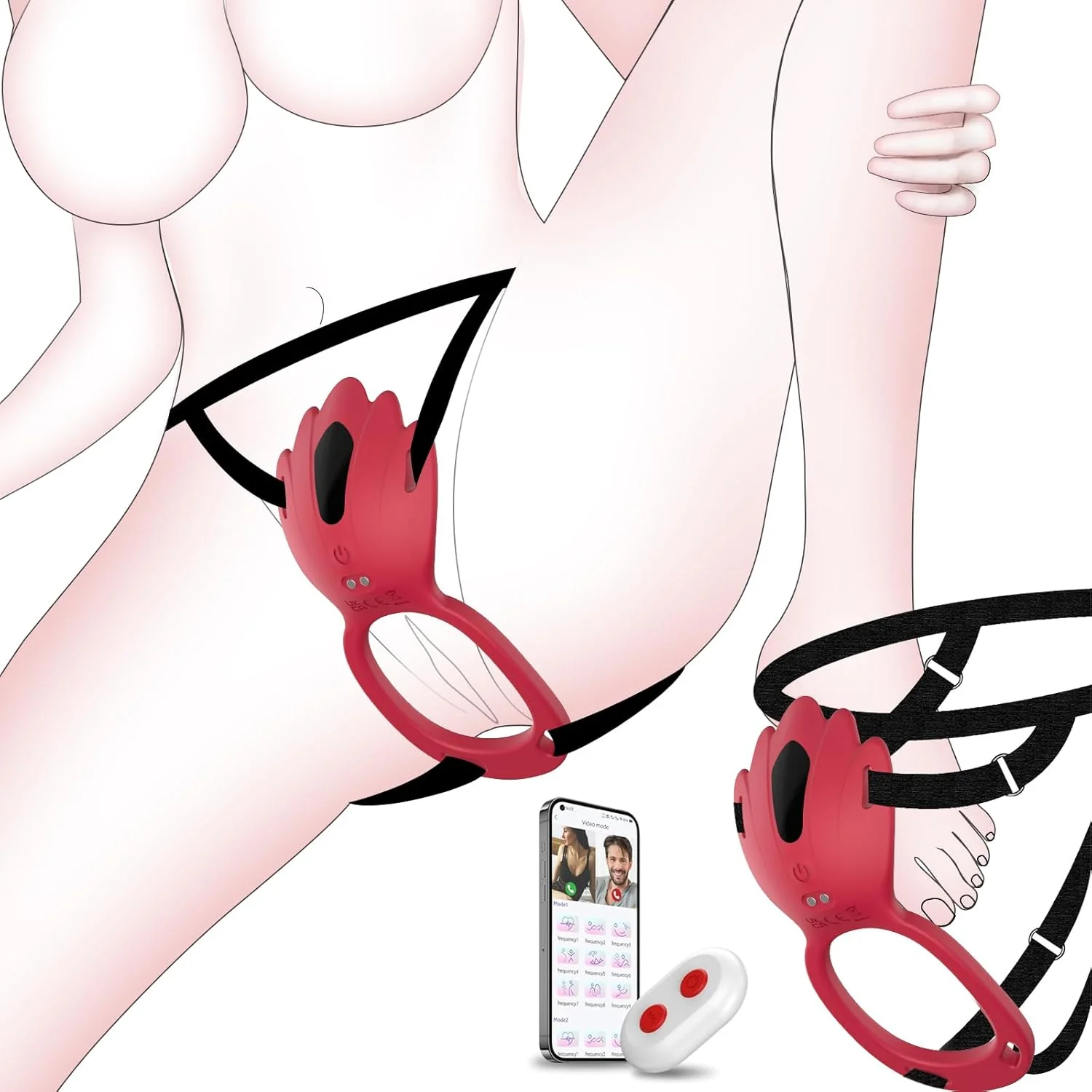 Pleasure Wearable Thong Vibrator – Clit Stimulation, Remote Control, Discreet & Comfortable (<40 dB)