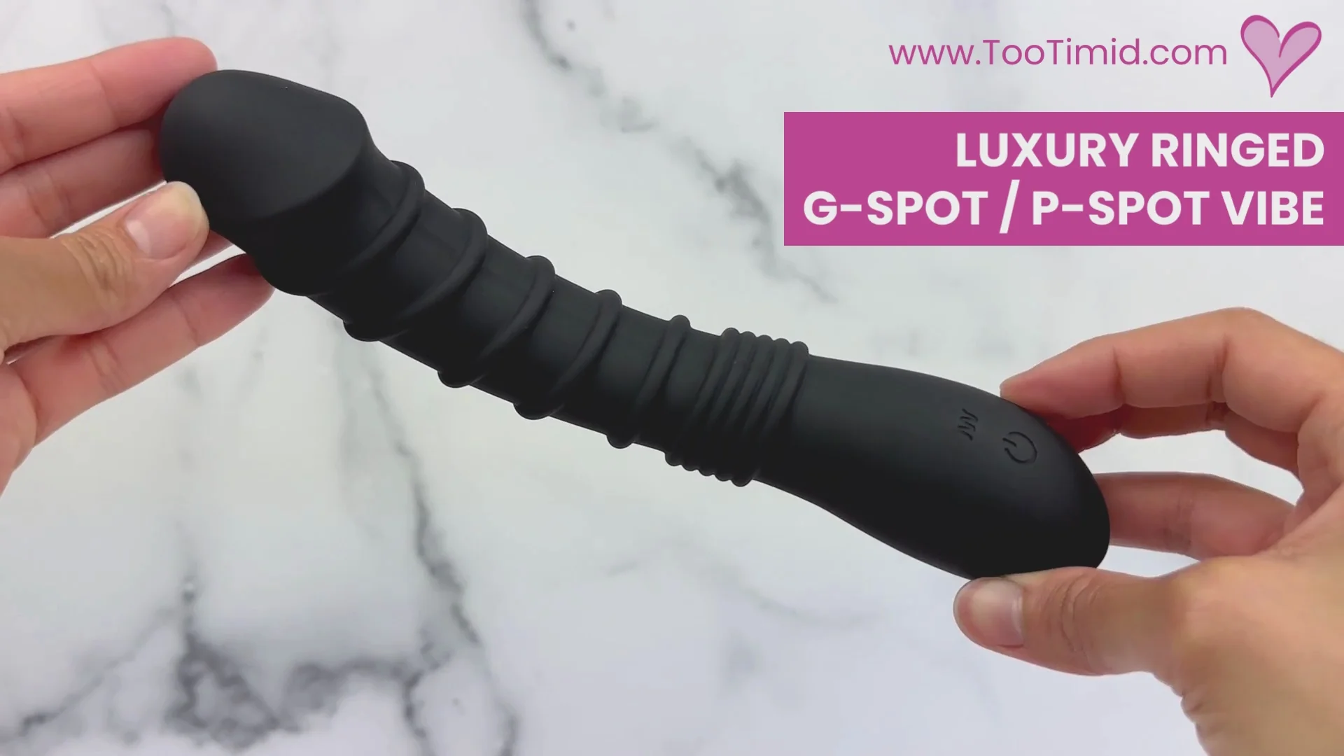 Ringed Silicone Vibrating Power Dildo: Mind Blowing G-Spot & P-Spot Orgasms!