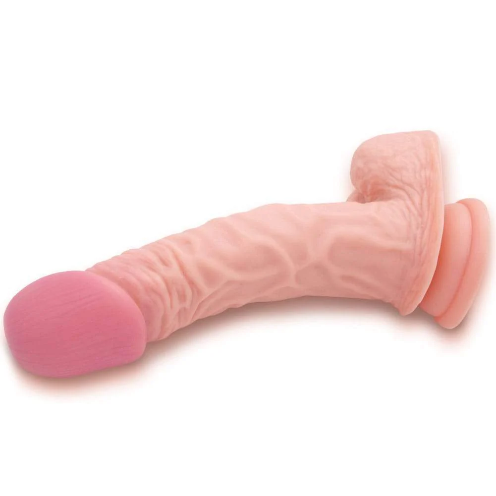Pink B.O.B. 8 Inch Curved Vibrating Dildo
