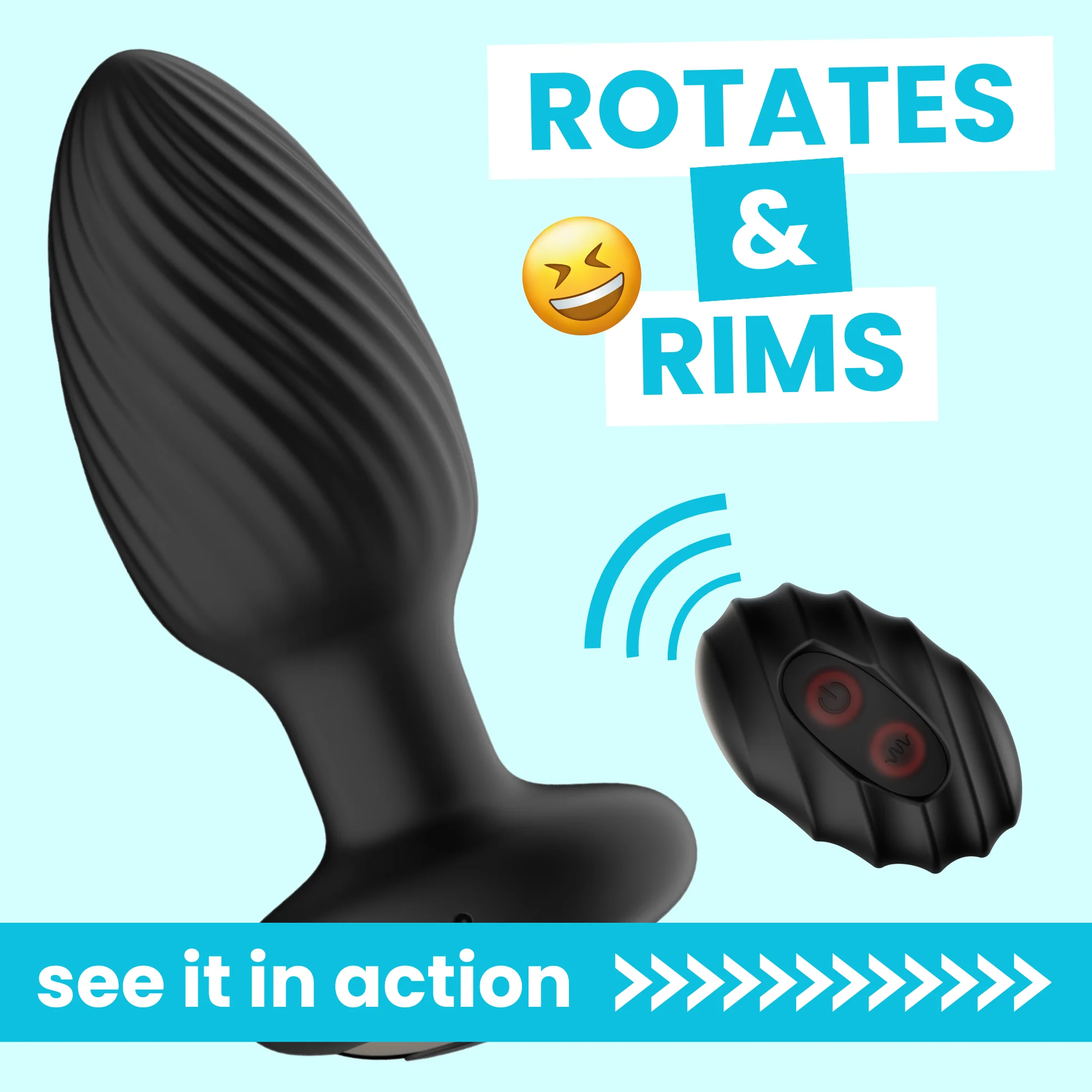 THE RIMMER Wireless Rotating & Rim Job Silicone Anal Plug