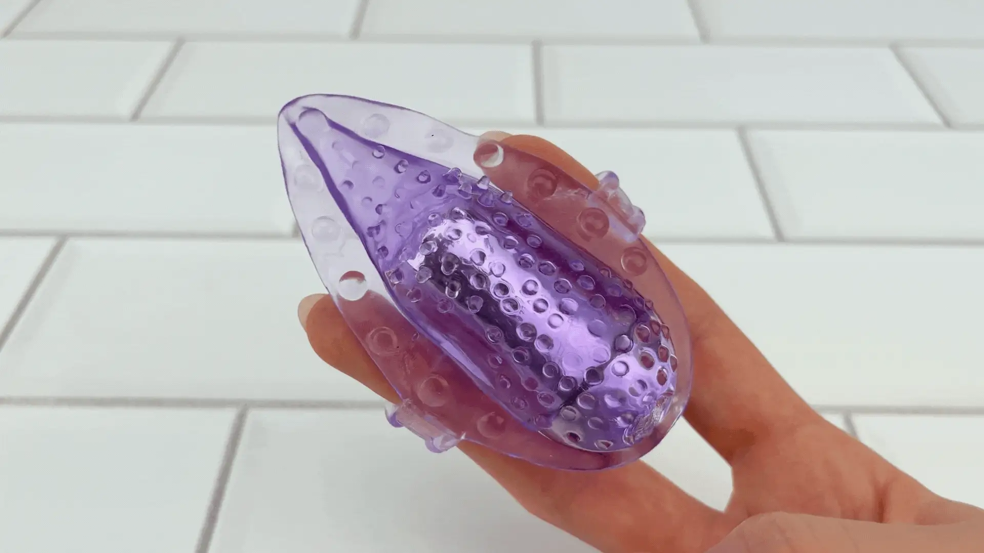 Vibrating Tongue Finger Sleeve with Clit Bullet