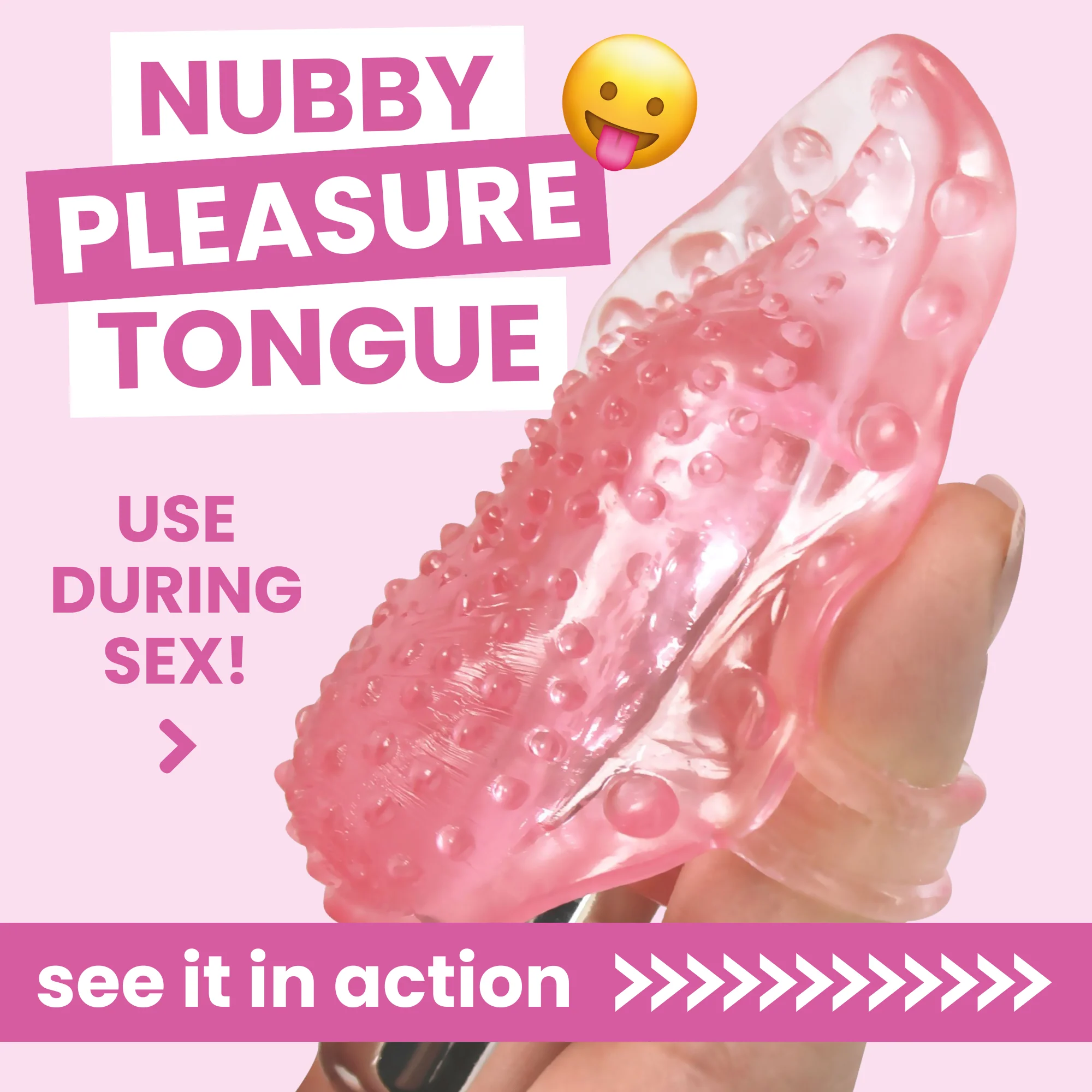 Vibrating Tongue Finger Sleeve with Clit Bullet