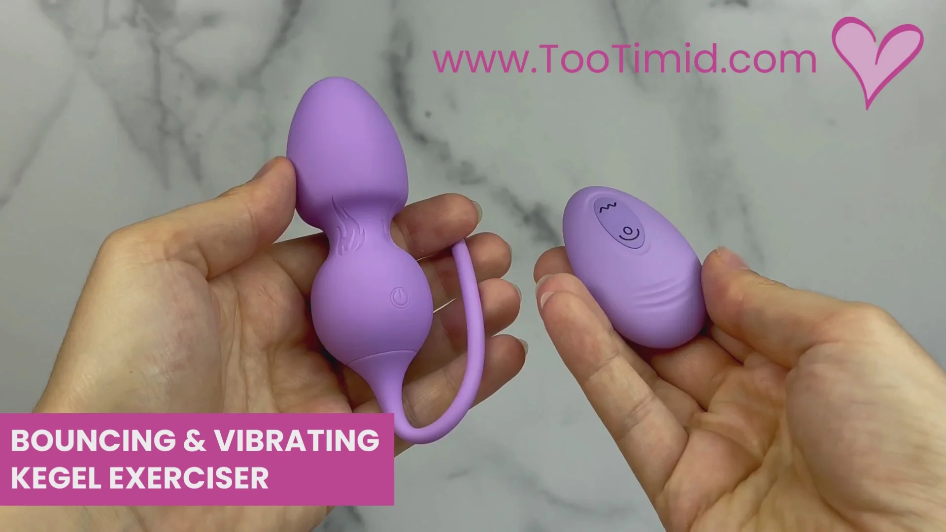 The Menina - Bouncing and Rolling Silicone Vibrating Kegel Exerciser with Remote