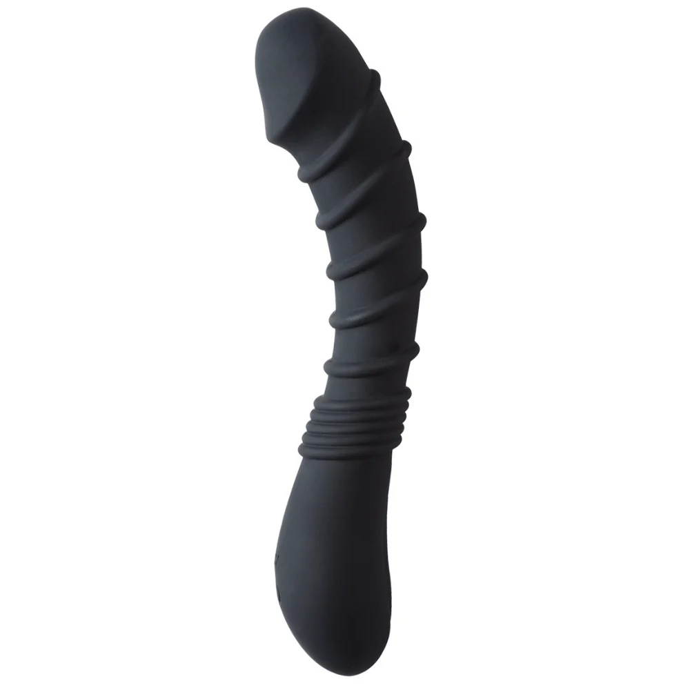 Ringed Silicone Vibrating Power Dildo: Mind Blowing G-Spot & P-Spot Orgasms!