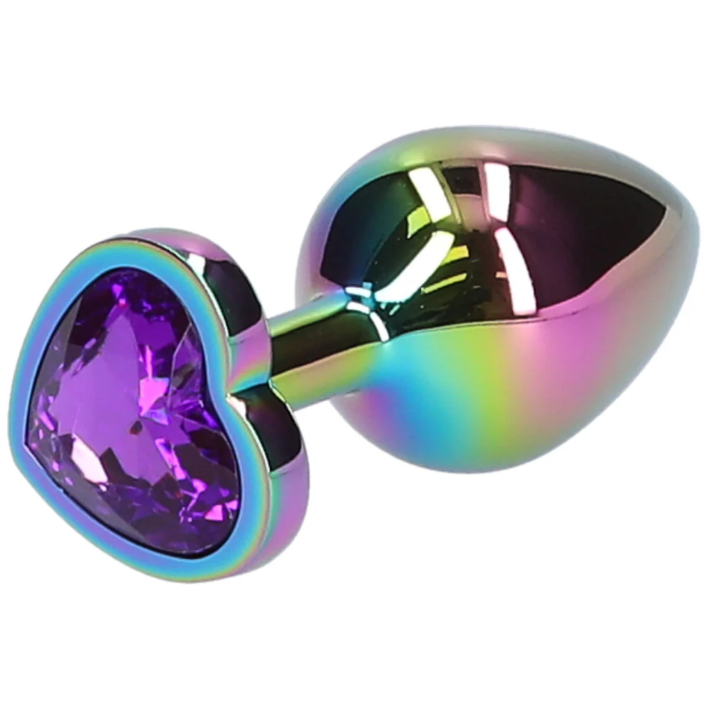 Premium Rainbow Metal Anal Plug for Muscle Control