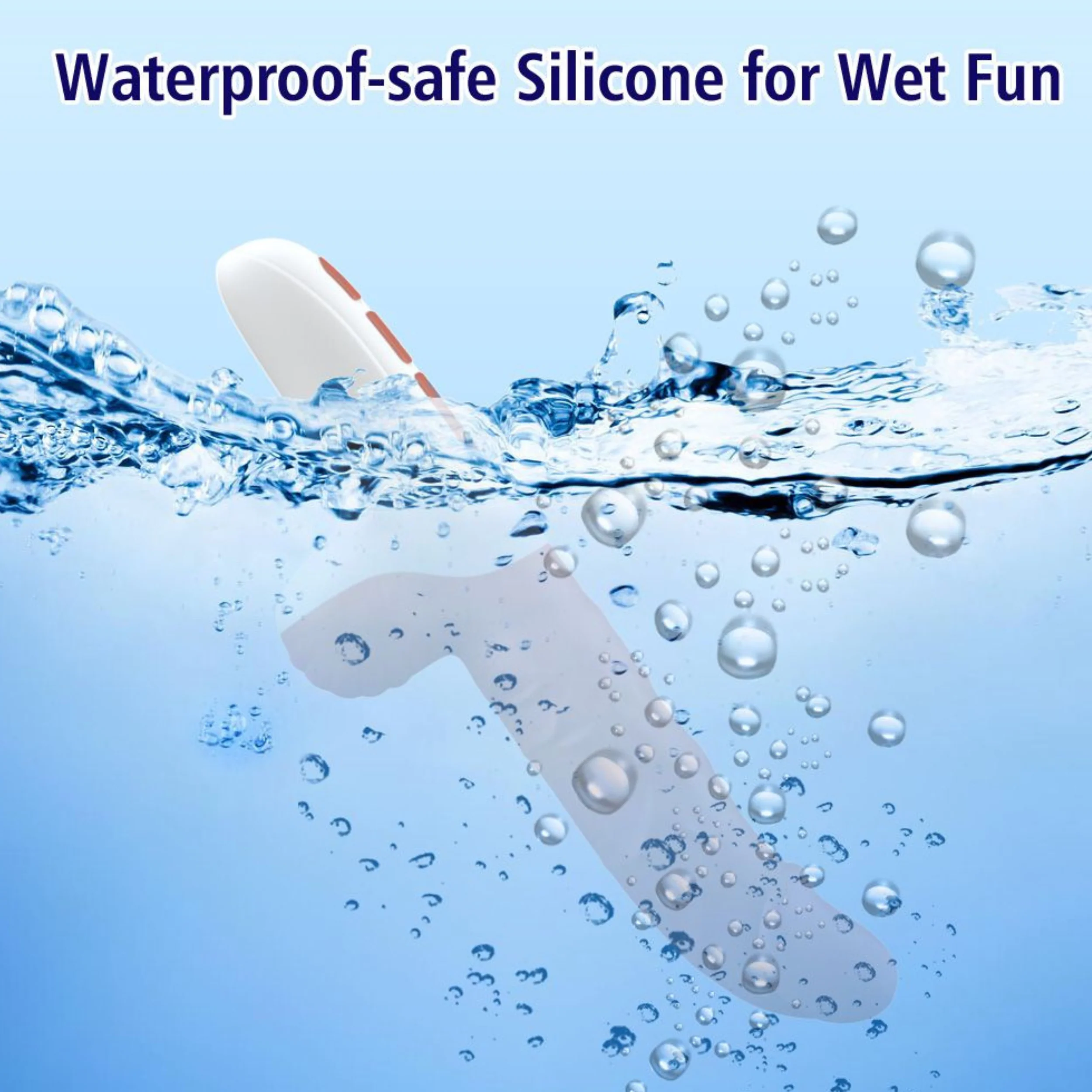 The Wave Rider Triple Action Silicone Dildo - Rolling Beads, Fingering, & Vibrating!