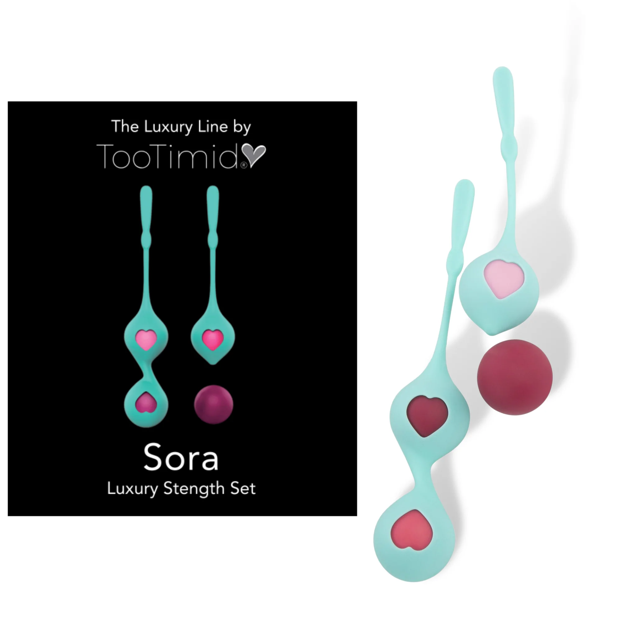 SORA Combination Duo Tone Kegel Ball and Pleasure Ball Exerciser Set