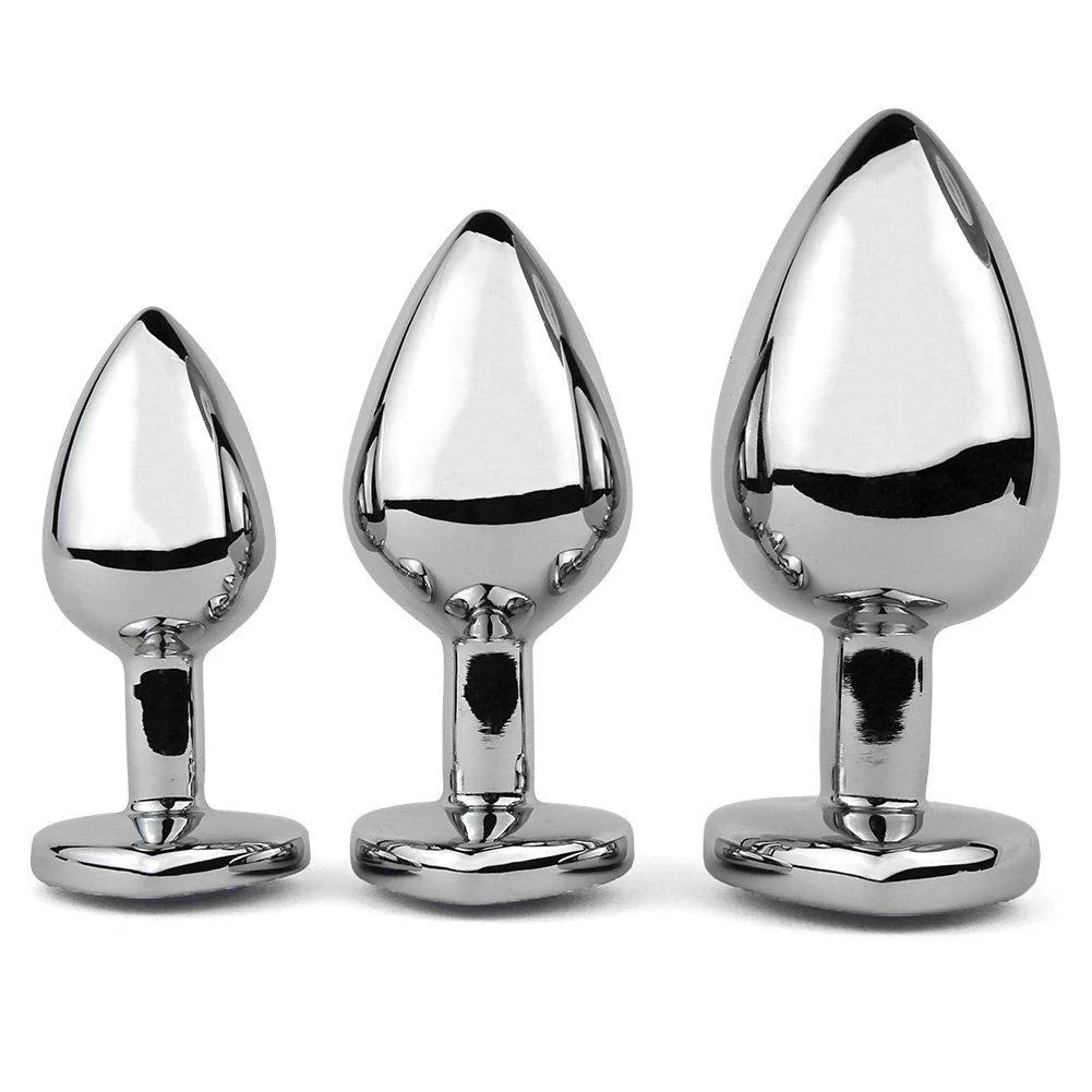 Jeweled Metal Heart Butt Plug