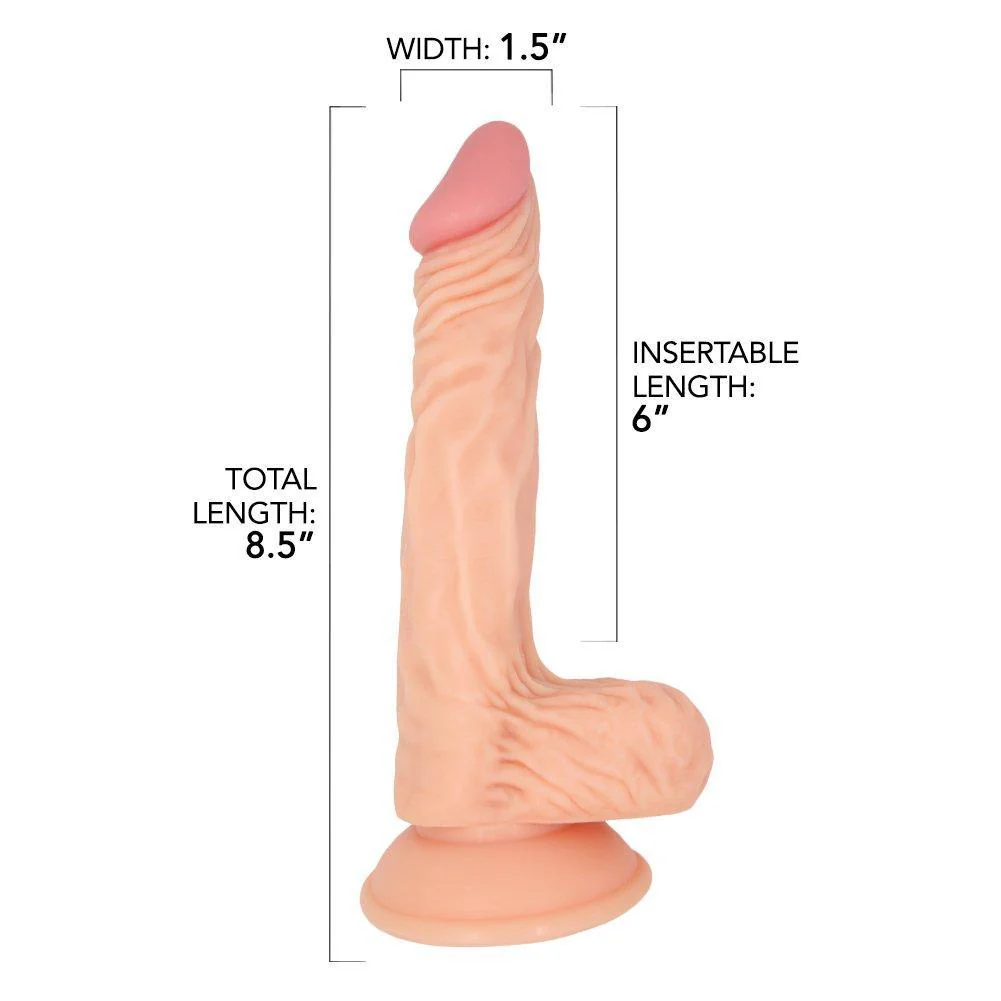 Realistic Tapered Suction Cup Dildo