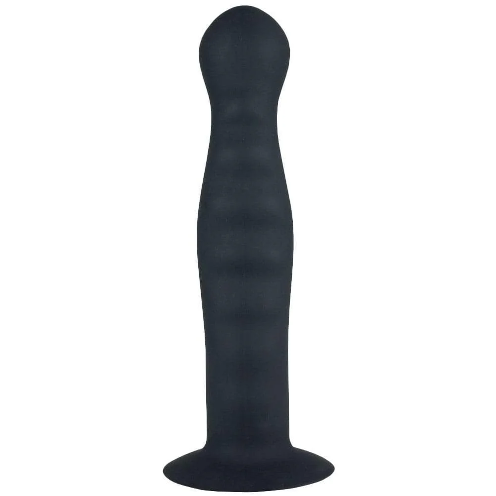 Rippled Silicone Probe - Suction Cup for Hands-Free Fun!