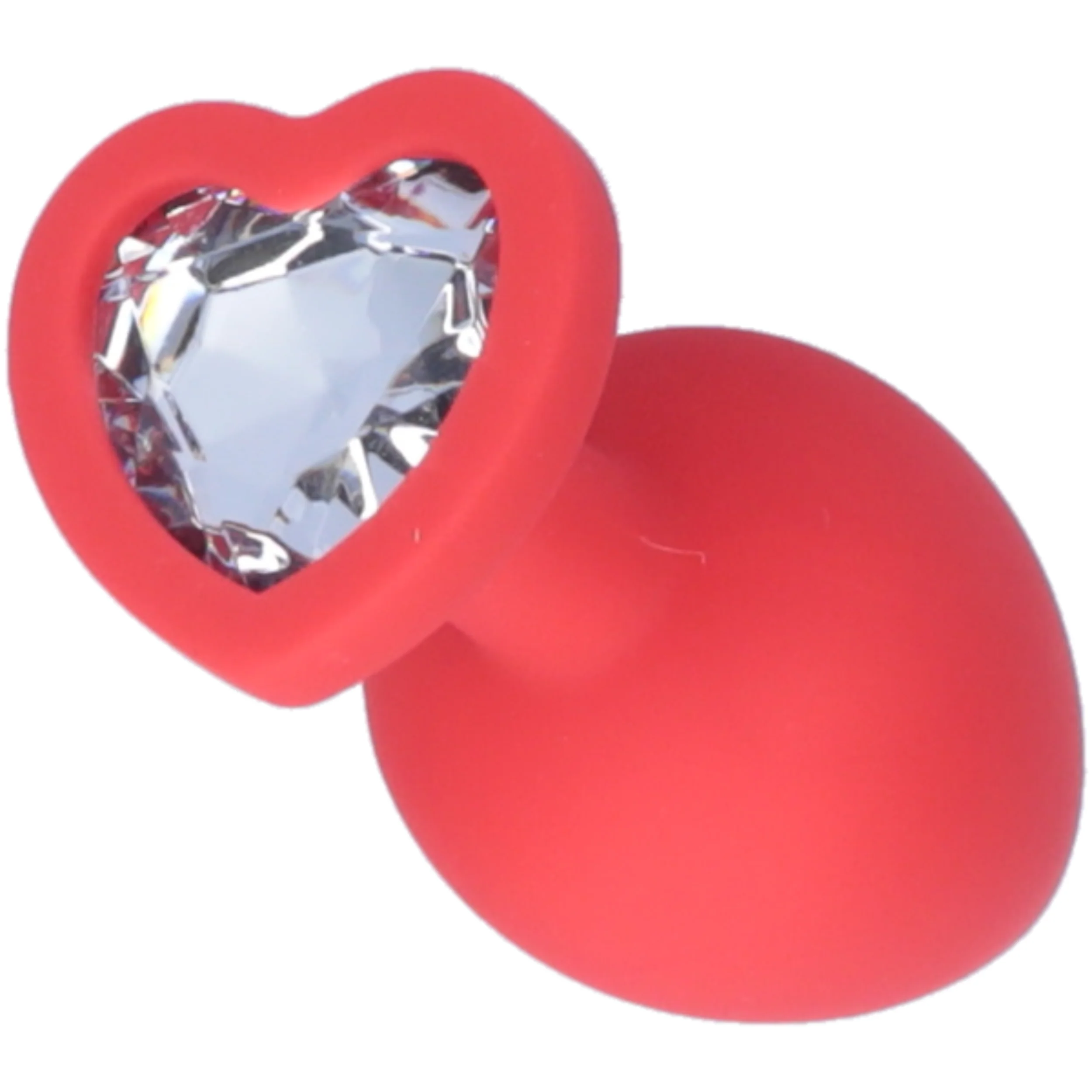 Silicone Heart Jeweled Anal Plug - 3 Sizes Available!