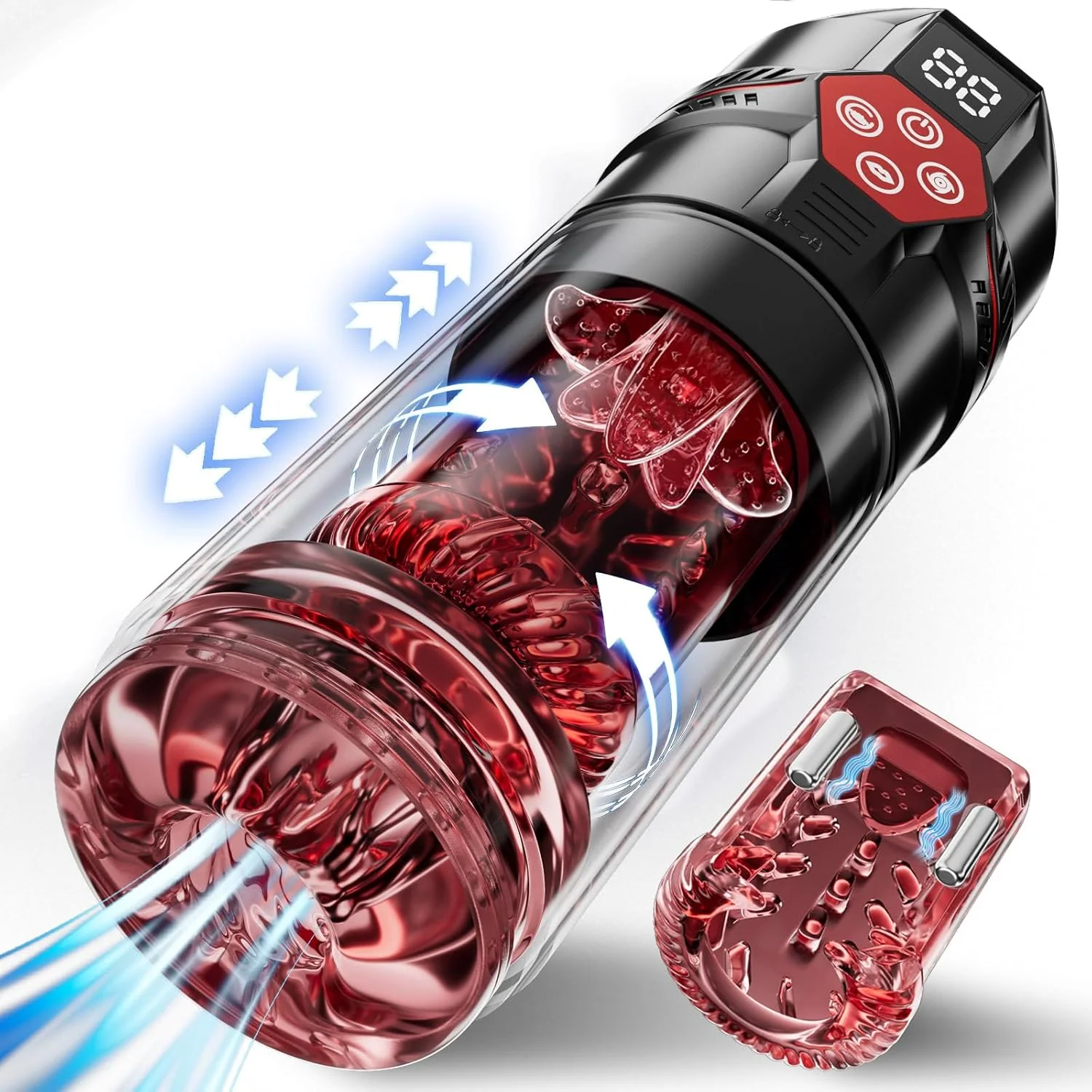 Upgrade 12 in 1 Automatic Cum Lovers Masturbator Hyperspermia Vacuum Pump with LCD Display (<50 dB)