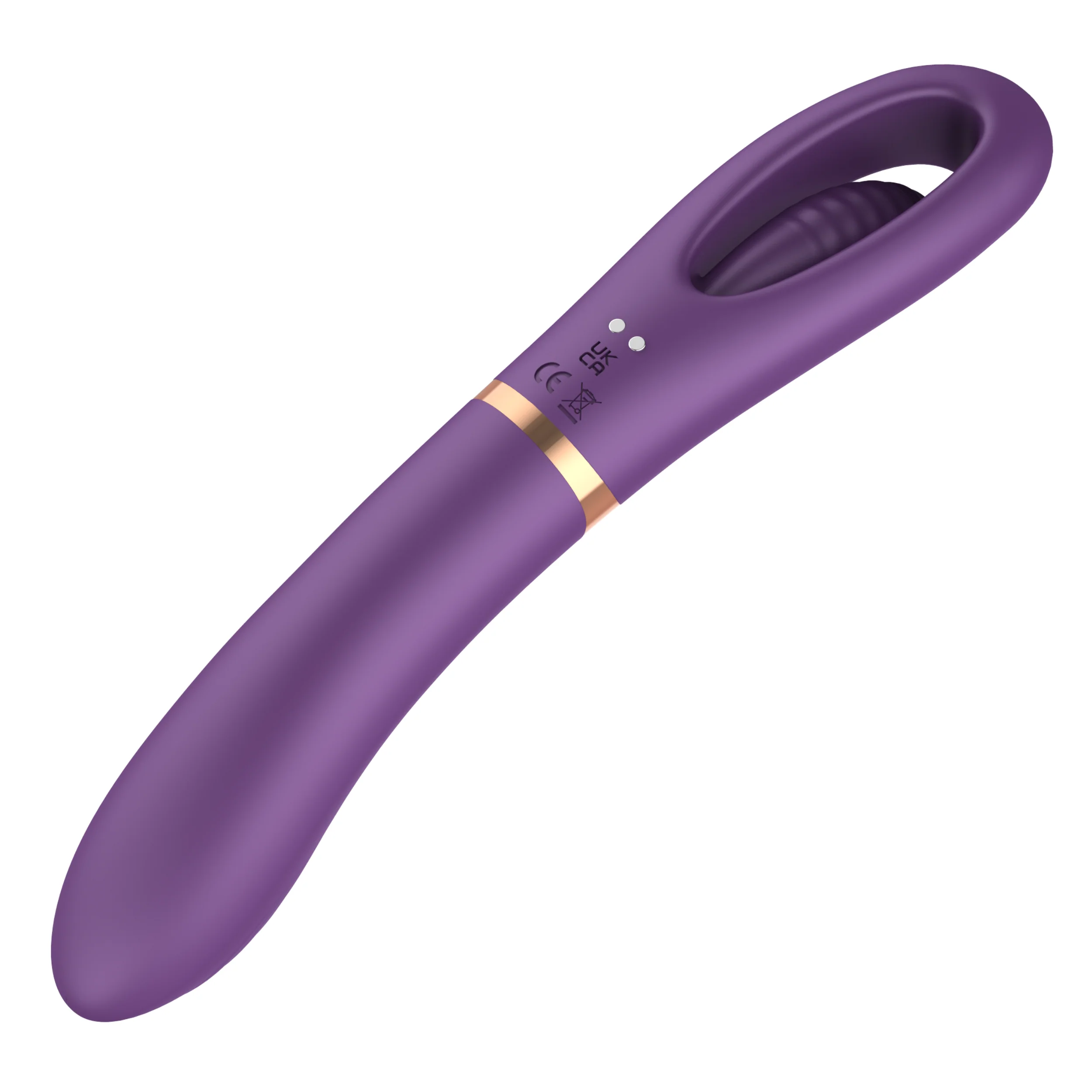 Tongue Tapper Fingering Dual-Ended G-Spot Vibrator - Two Sides for Doubled Pleasure!