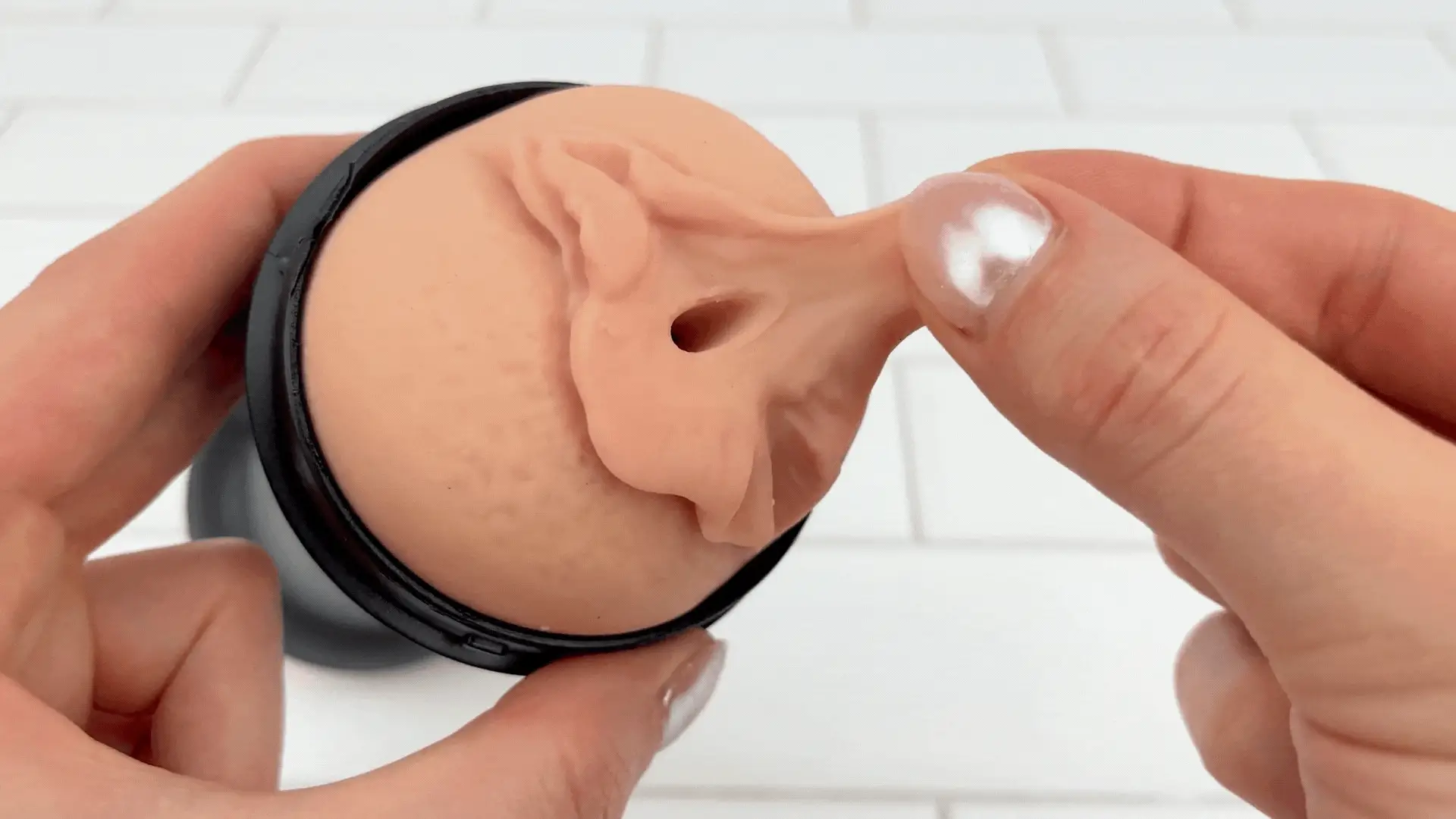 Realistic Double-Ended Stroker - Tight Pussy & Ass or BJ & Pussy Stroker!