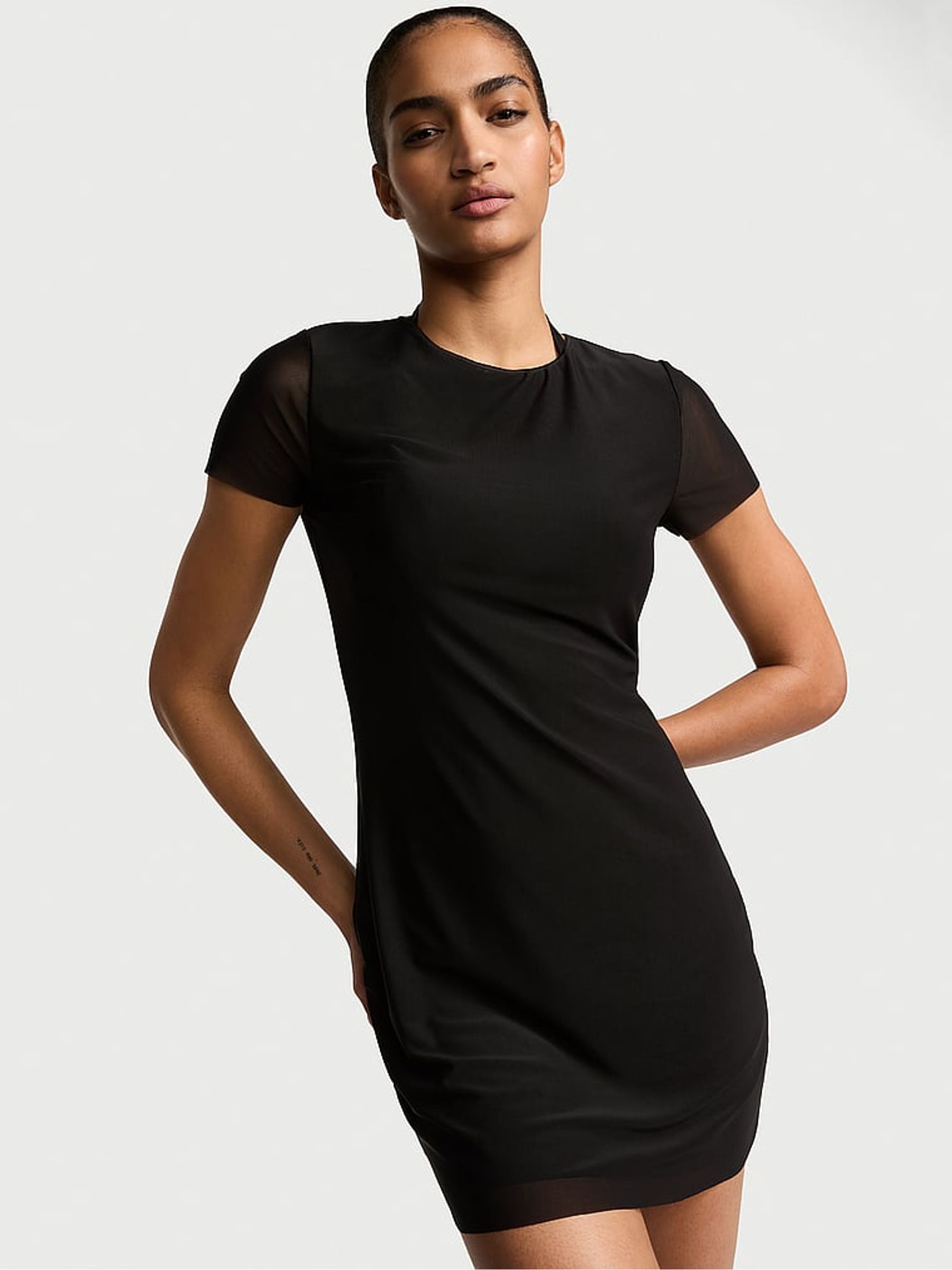 Blue Ombre Mesh Cover Up Mini Dress