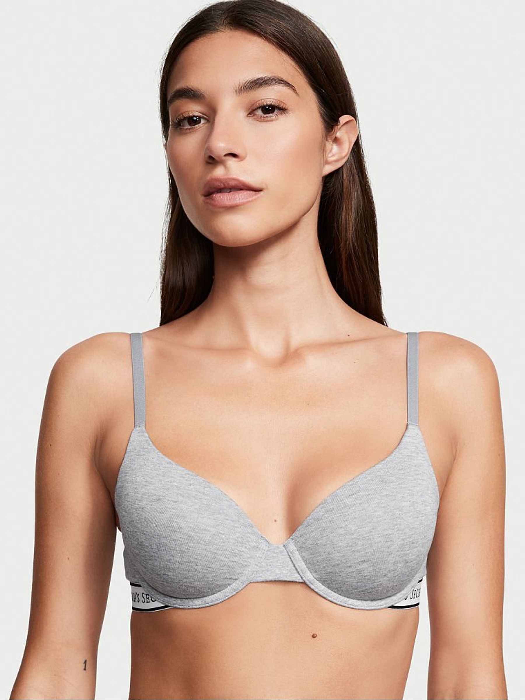 Grey Heather Demi Lightly Lined Bra