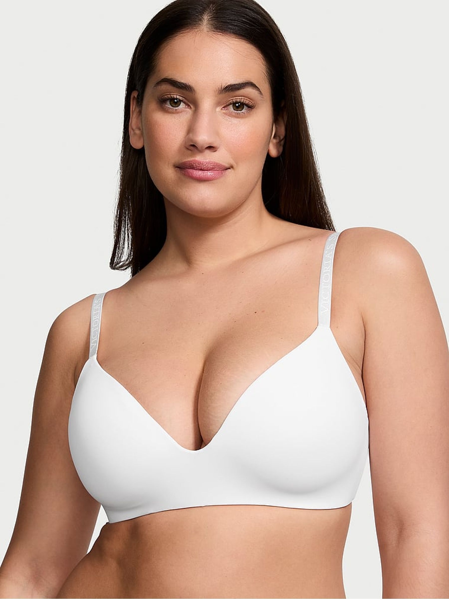 White Logo Non Wired Lightly Lined Bra