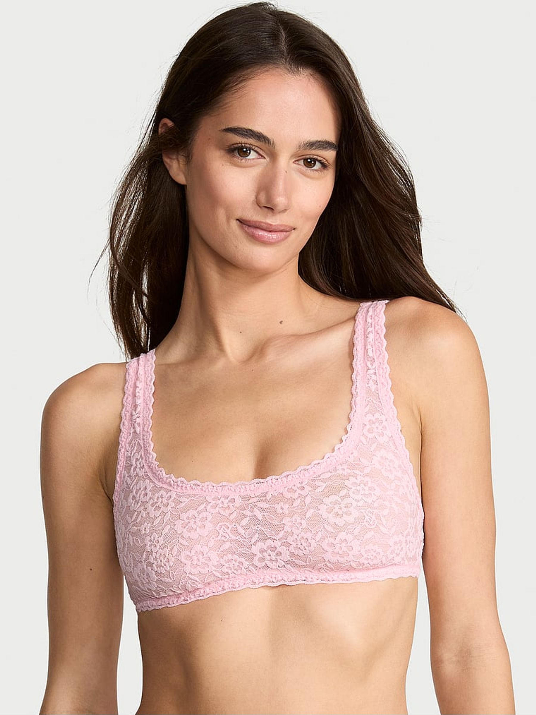 Pretty Blossom Pink Sexy Tee Lace Scoop Bralette