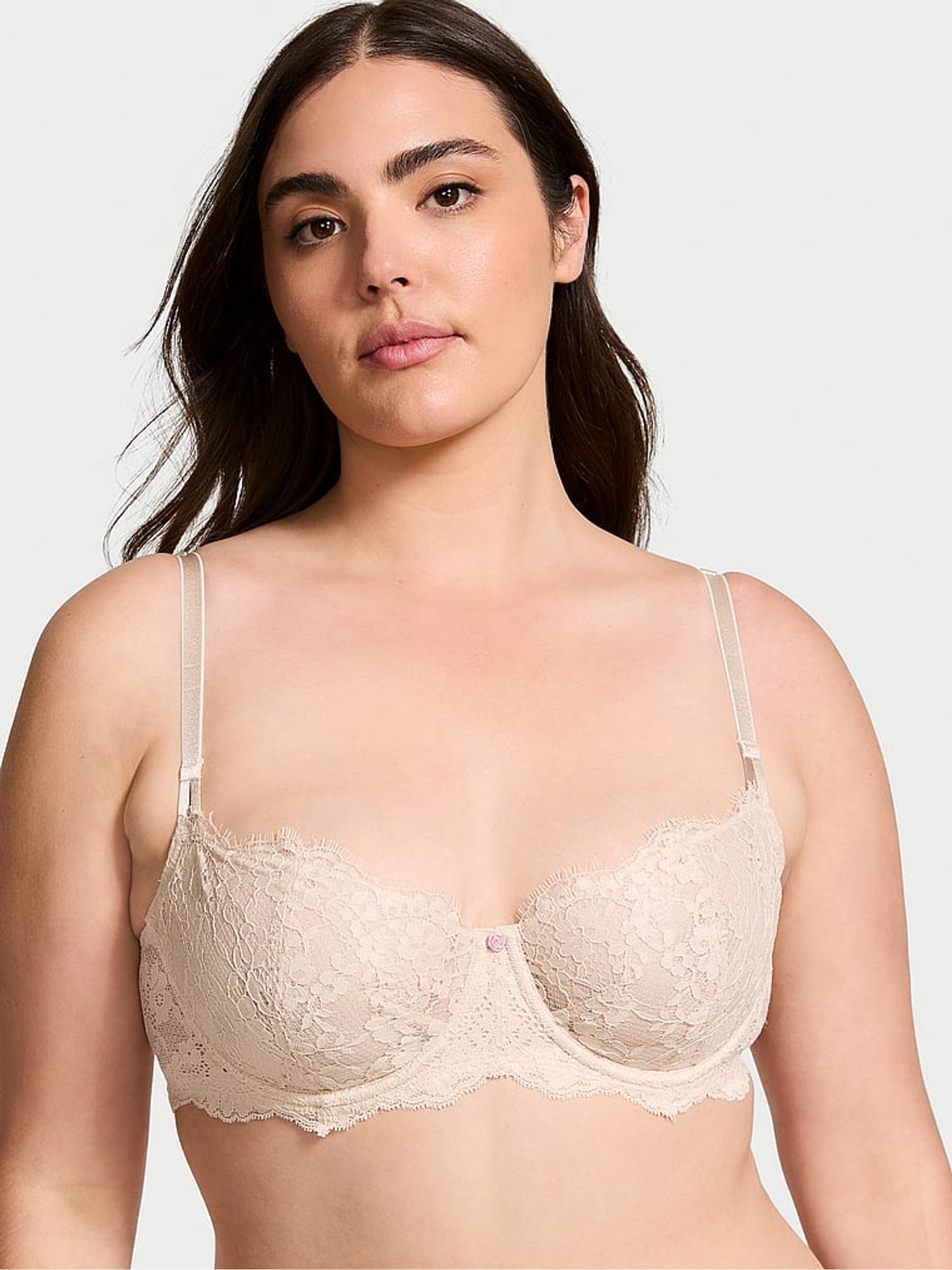 Marzipan Nude Unlined Balcony Lace Bra