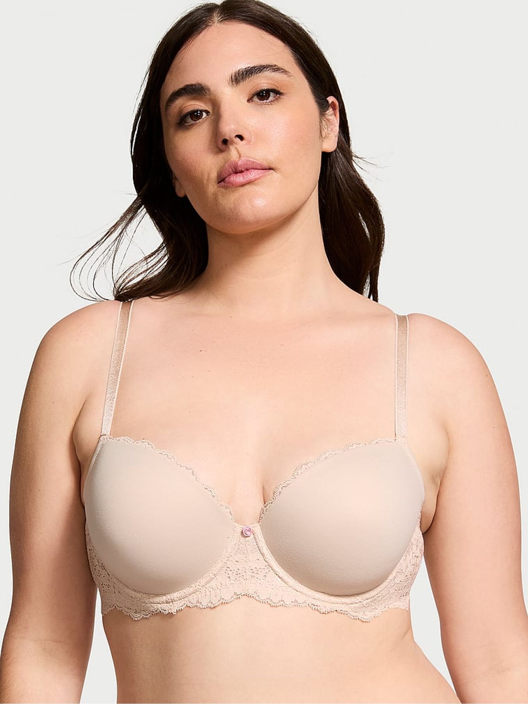 Marzipan Nude Lace Trim Lightly Lined Demi Bra