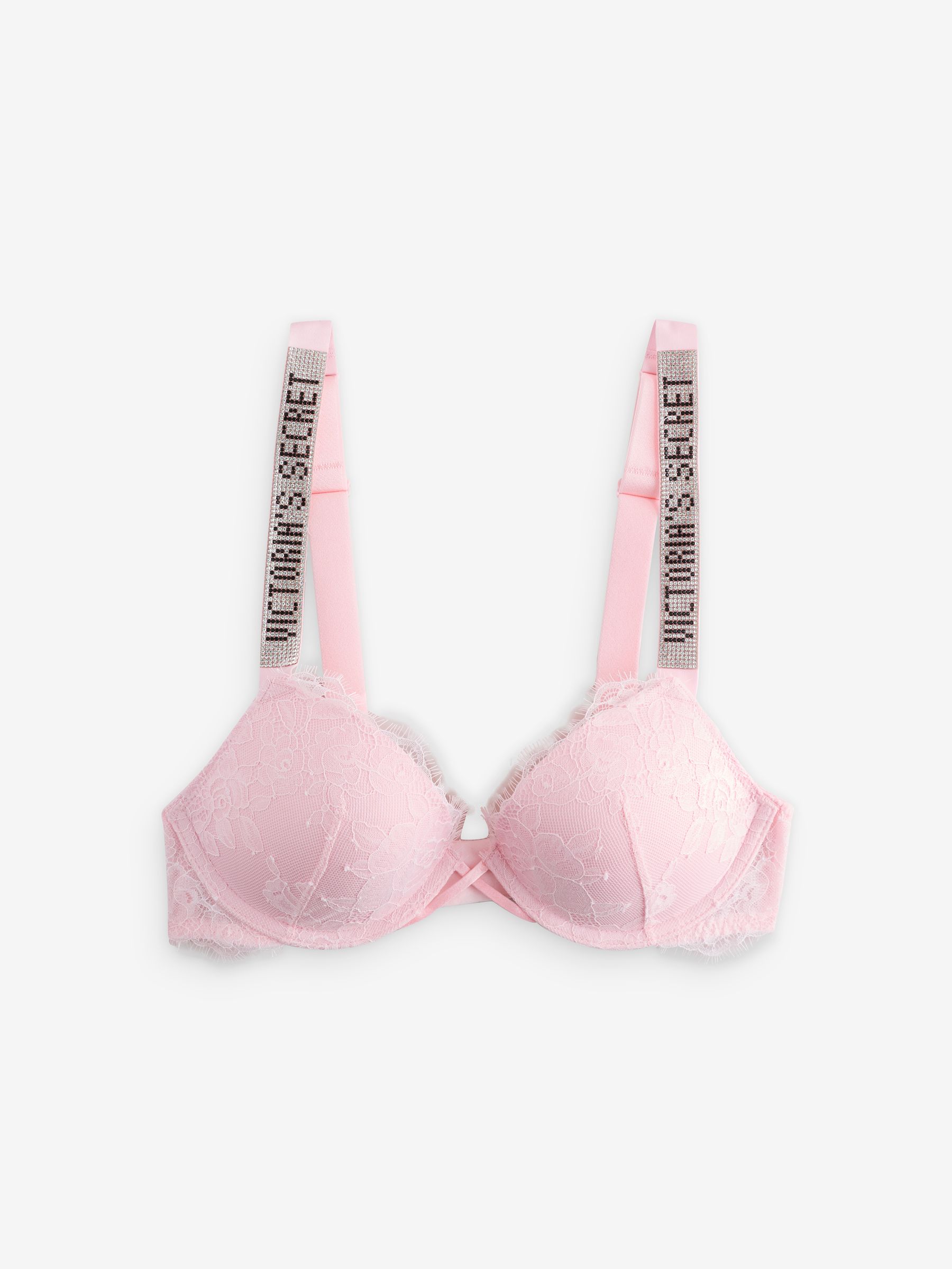 Angel Pink Push Up Shine Strap Bra