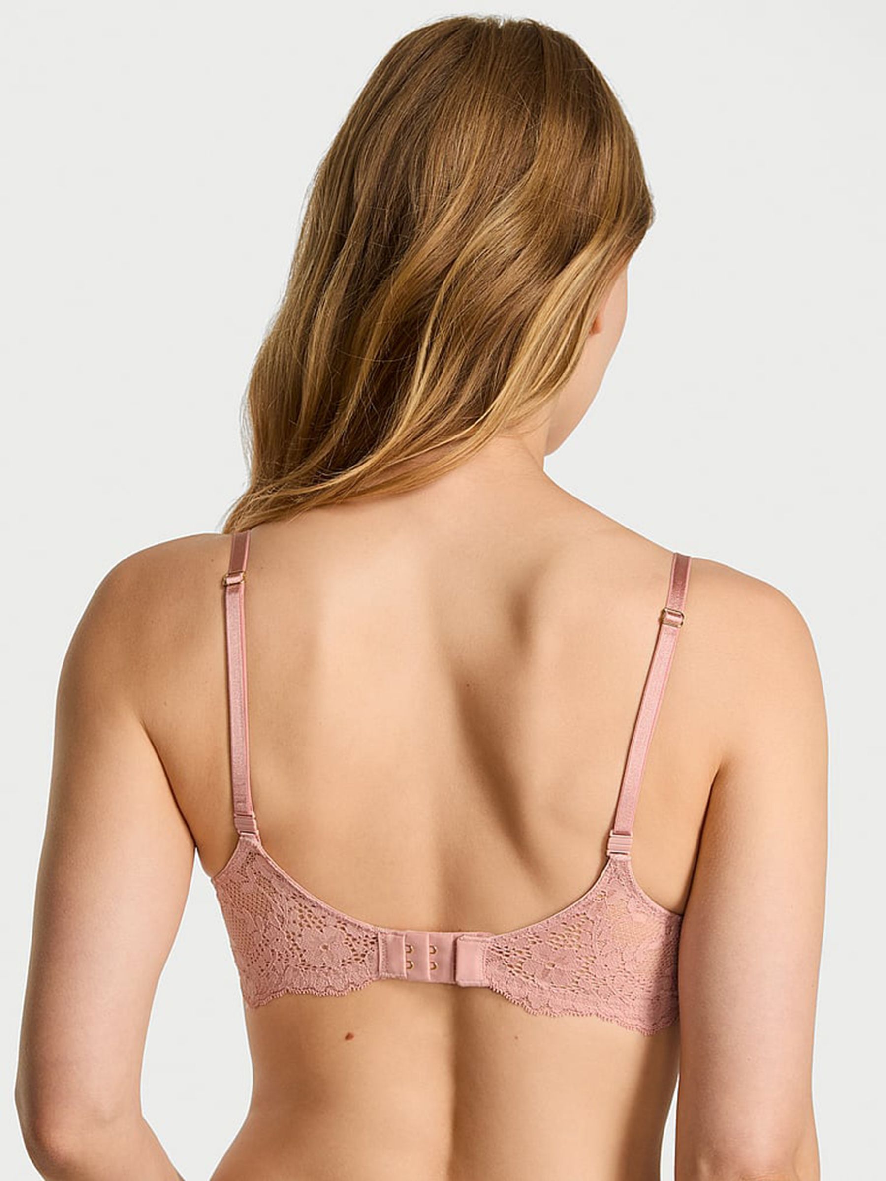 Royal Pink Unlined Balcony Lace Bra