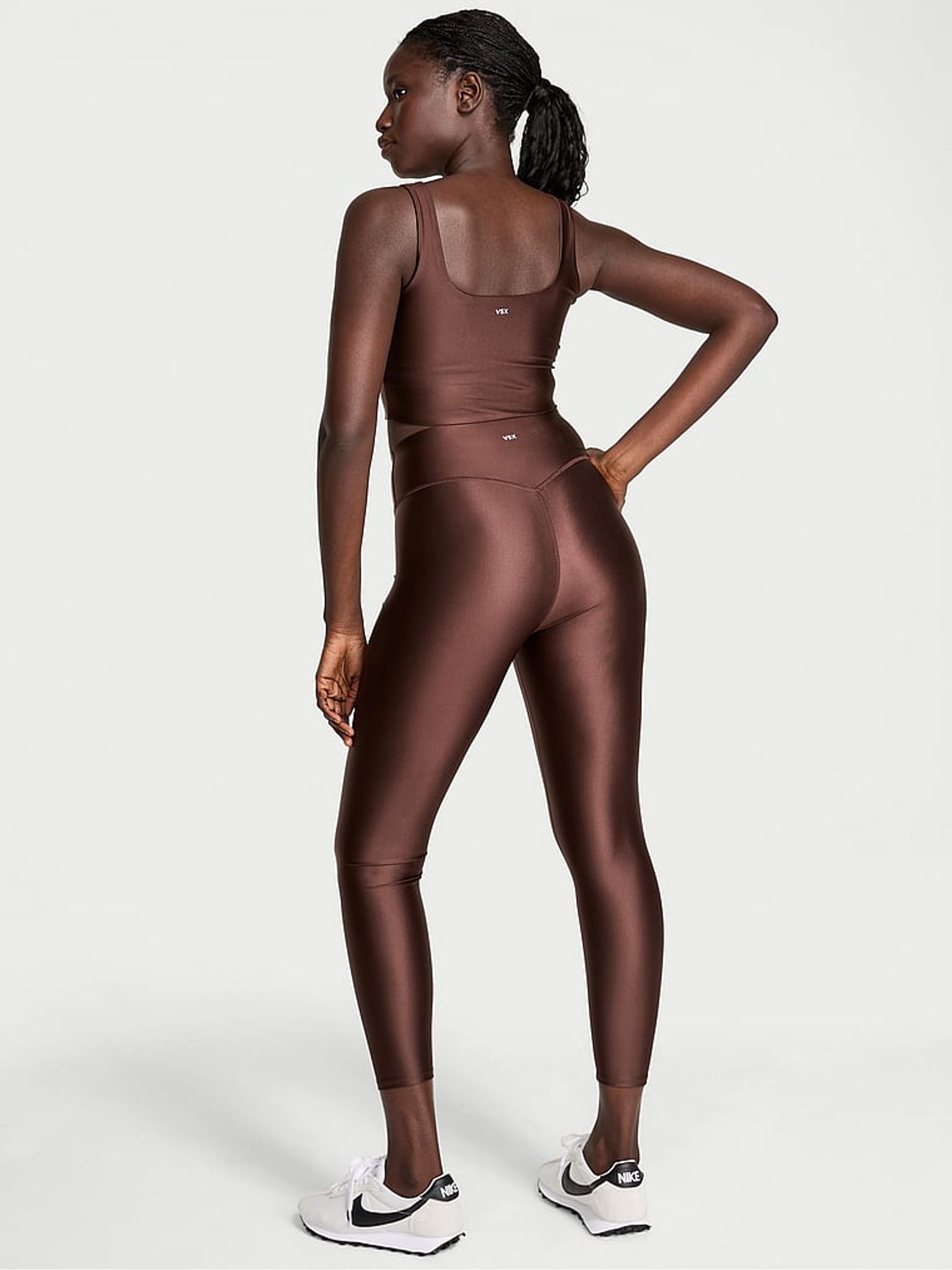 Ganache Brown GlossyTech™ Leggings