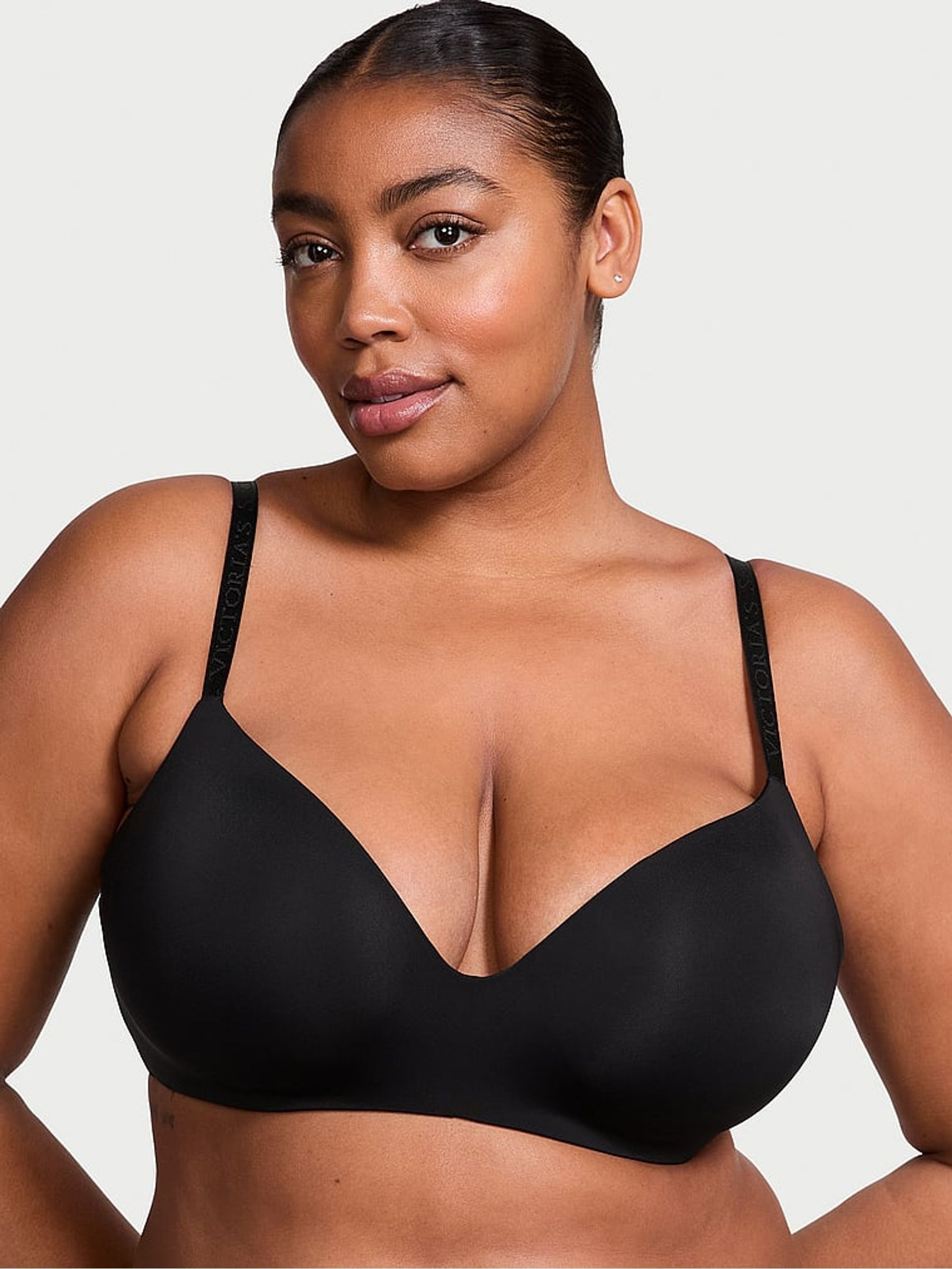 Black Strap Non Wired Lightly Lined Bra