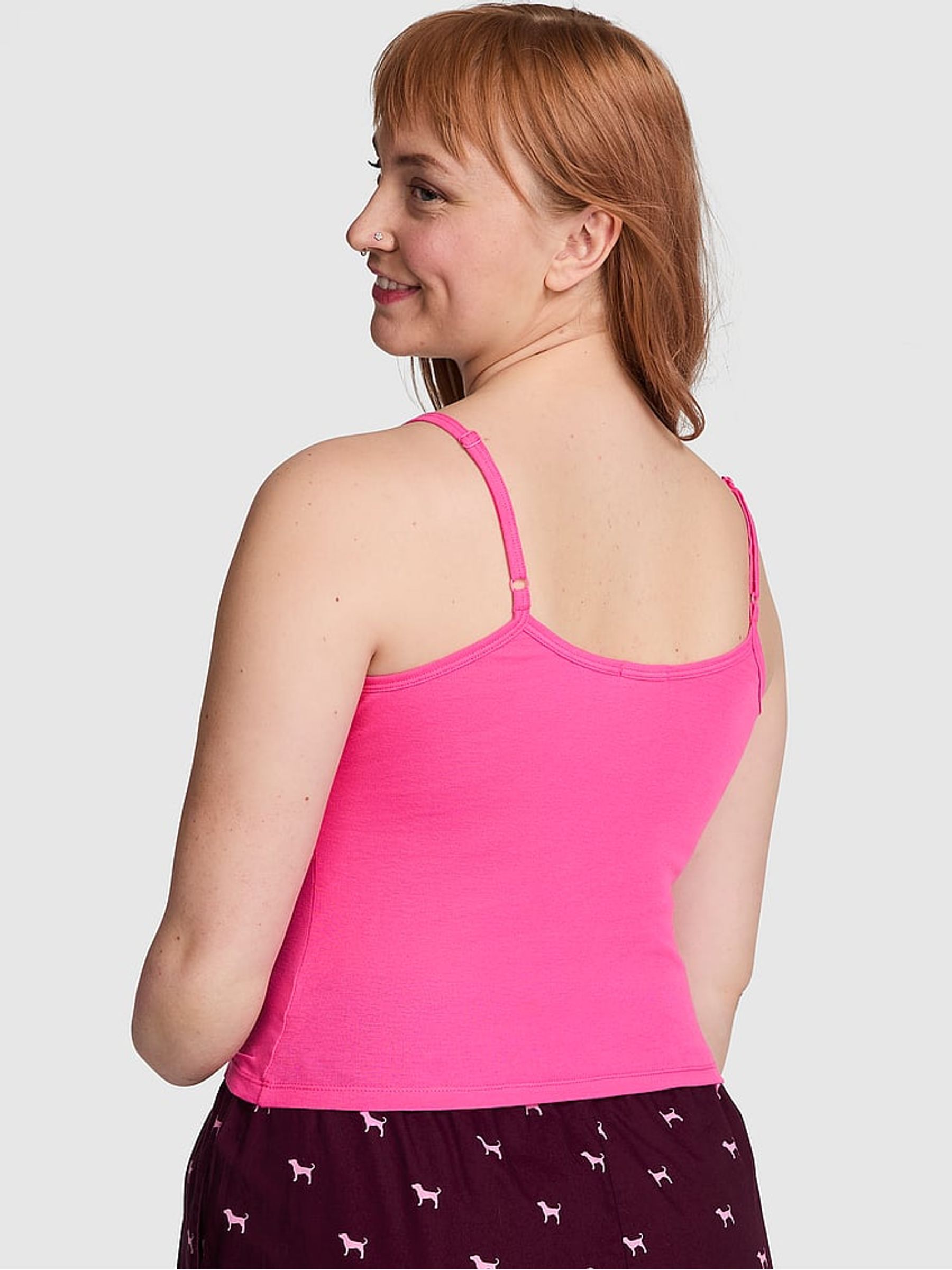 Rose Pink Charm Keyhole Cami Top